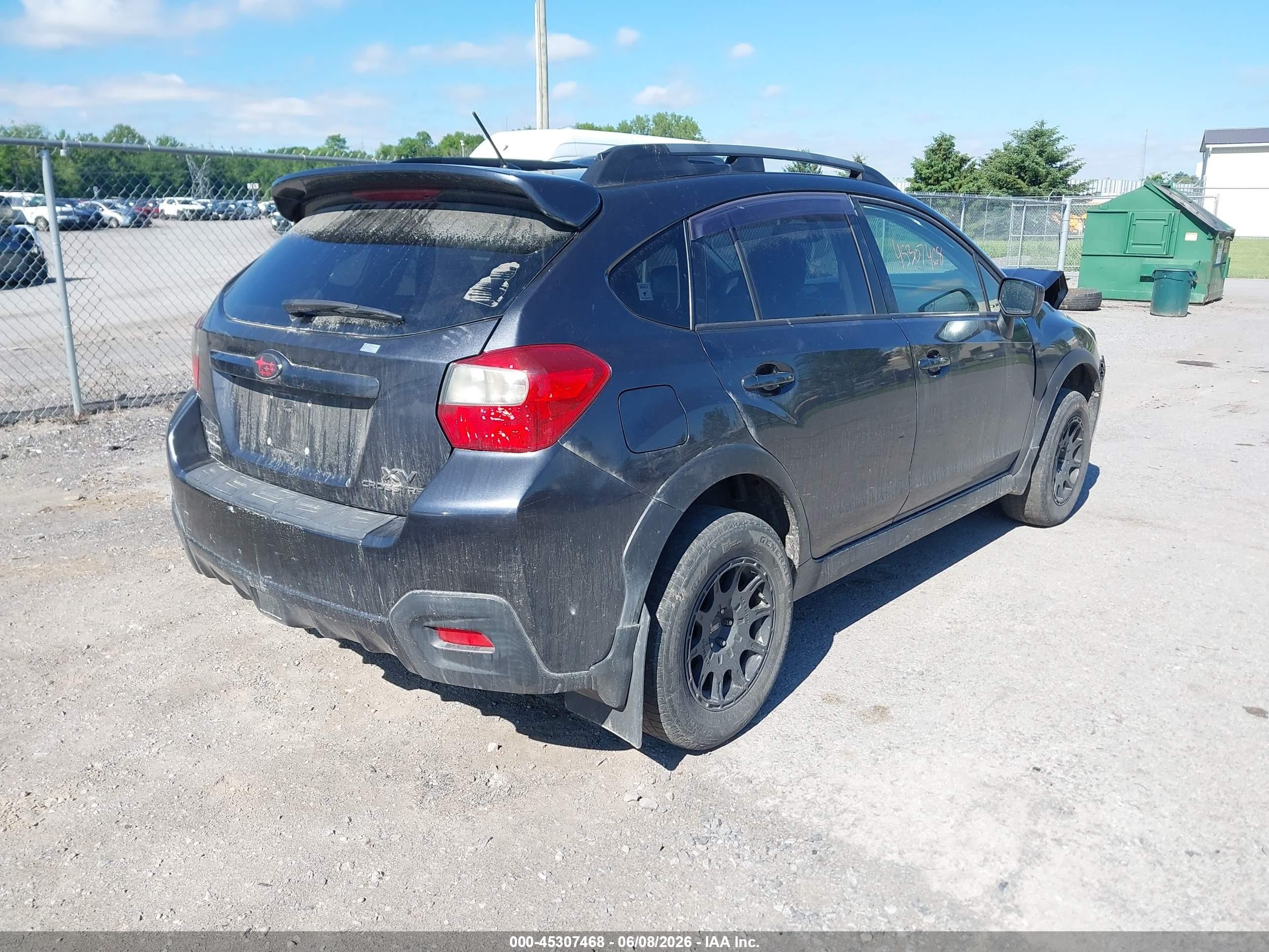 2015 Subaru Xv Crosstrek 2.0i Premium Gray vin: JF2GPADC5F8247000