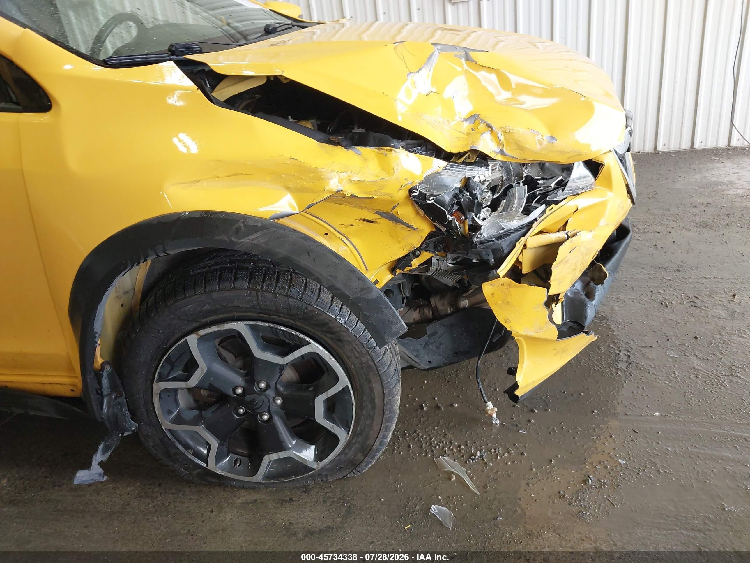 2015 Subaru Xv Crosstrek 2.0i Premium Yellow vin: JF2GPADC5F8254609