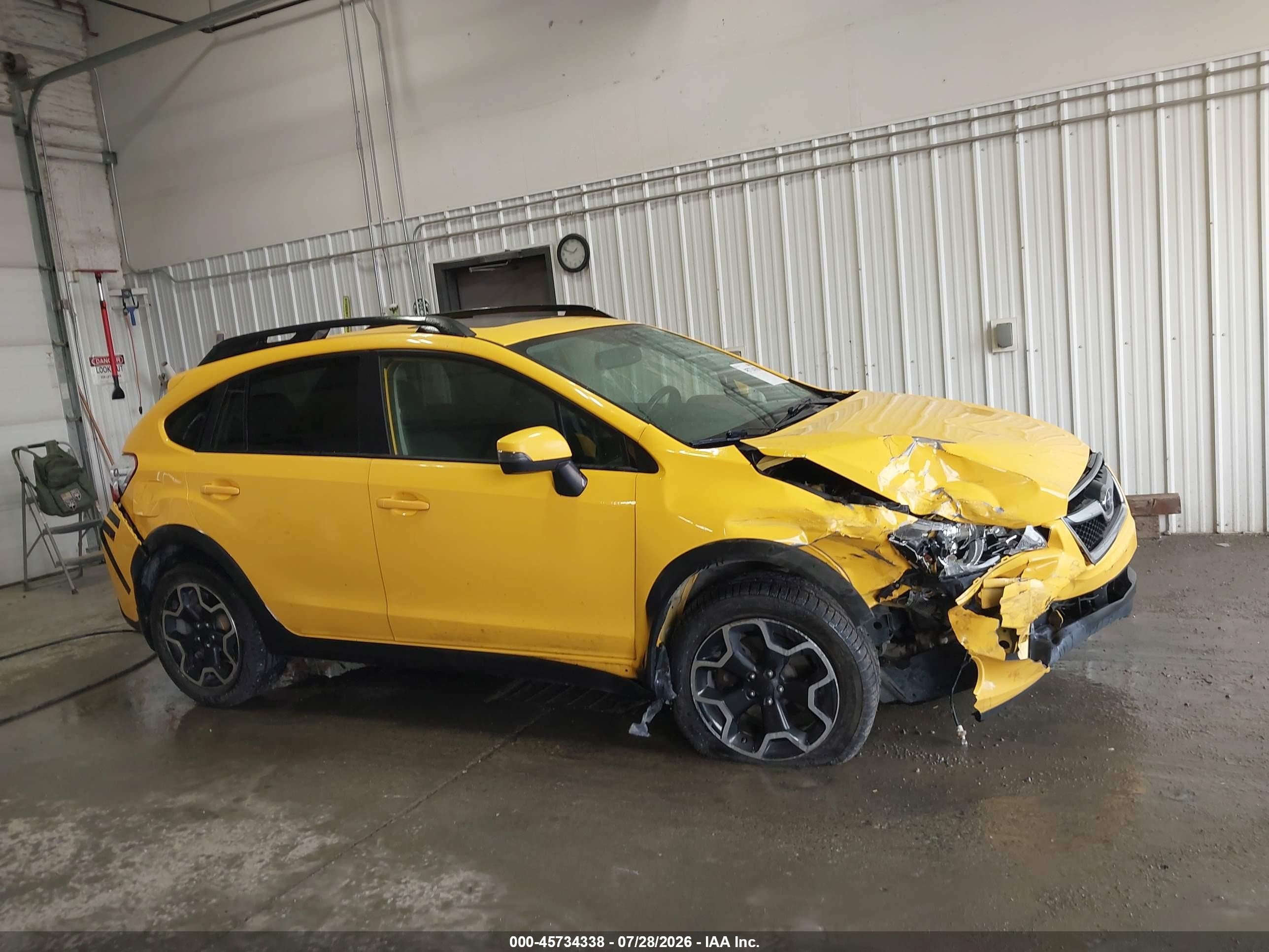 2015 Subaru Xv Crosstrek 2.0i Premium Yellow vin: JF2GPADC5F8254609