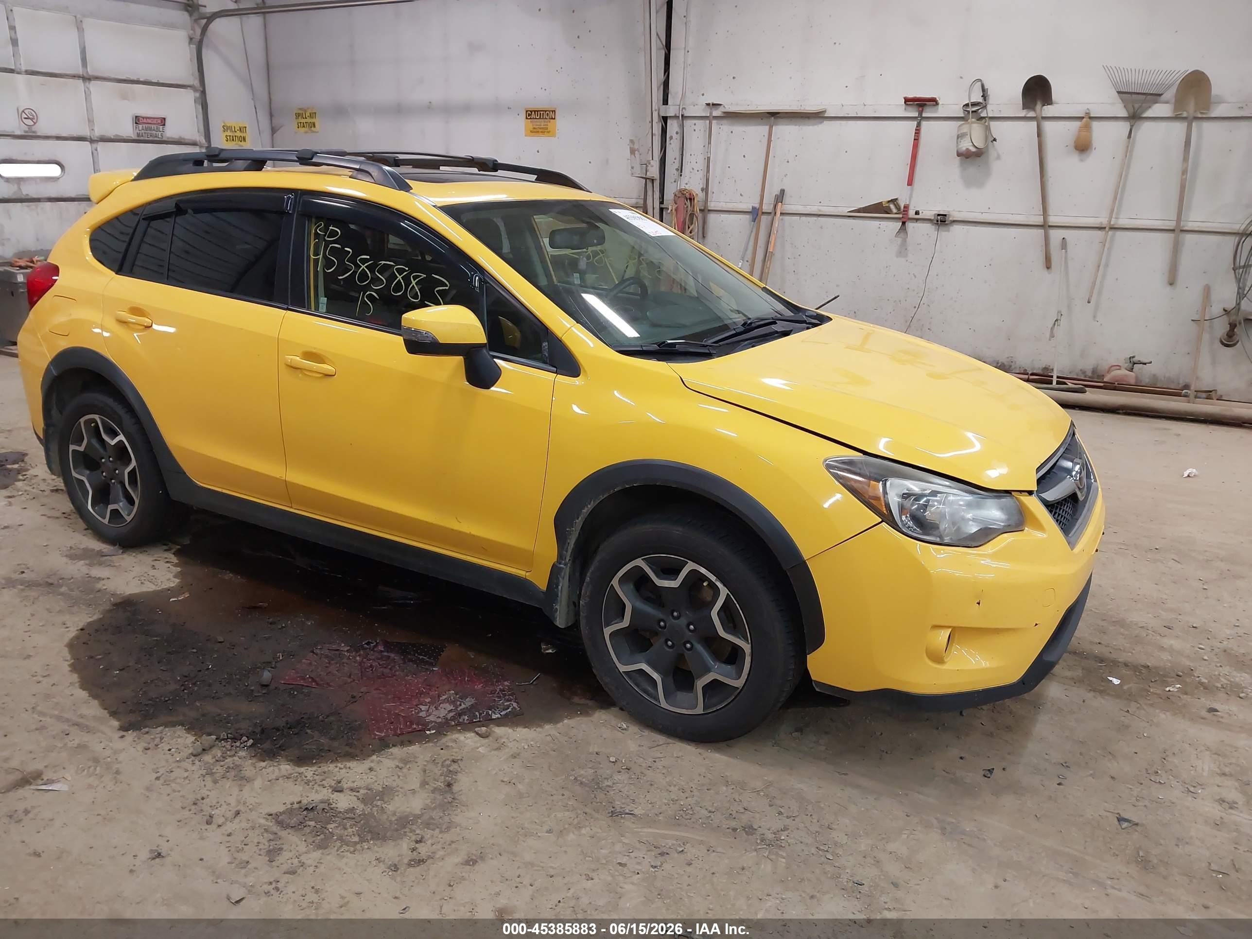 2015 Subaru Xv Crosstrek 2.0i Premium Yellow vin: JF2GPADC9F8240406