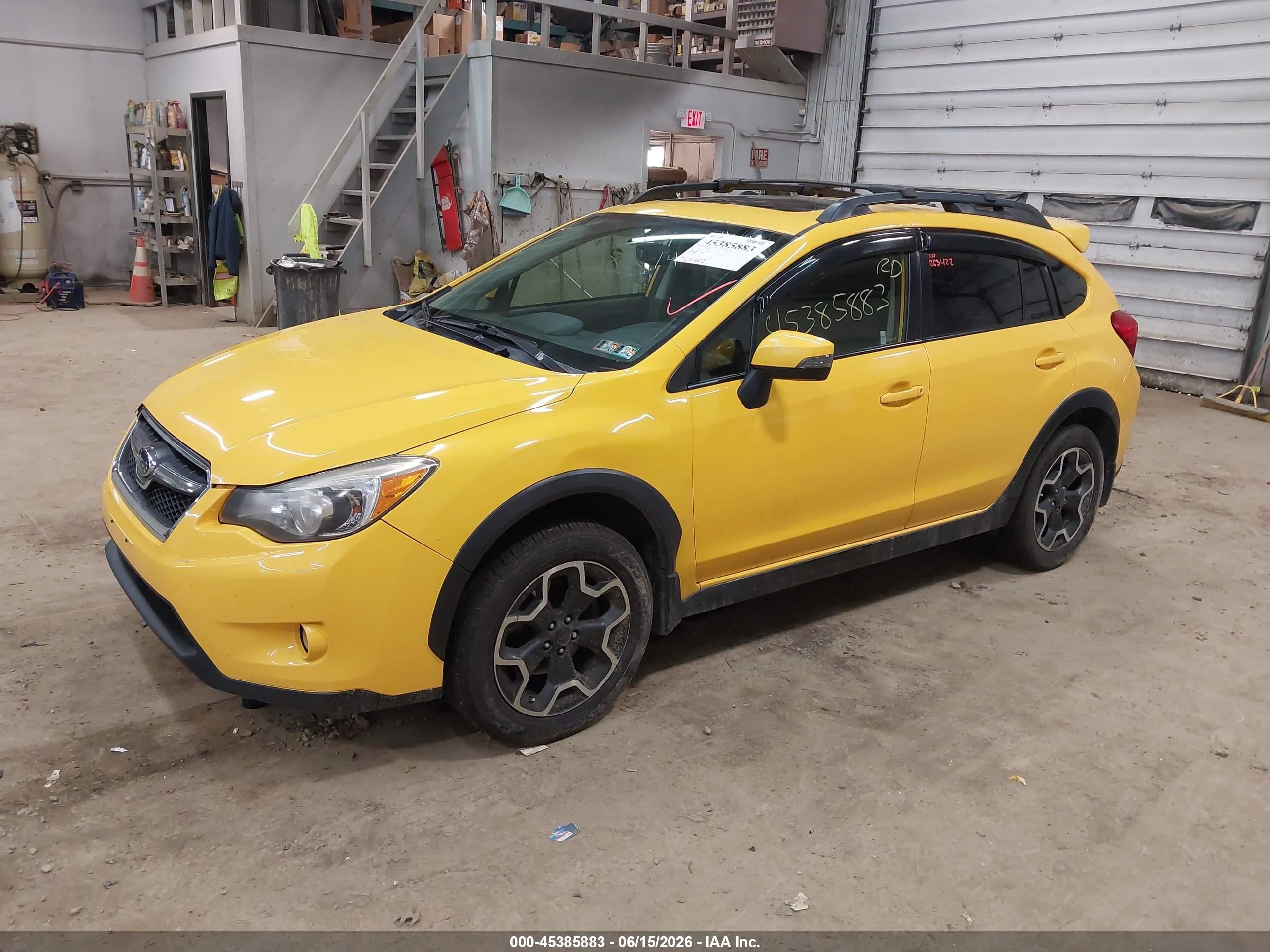 2015 Subaru Xv Crosstrek 2.0i Premium Yellow vin: JF2GPADC9F8240406
