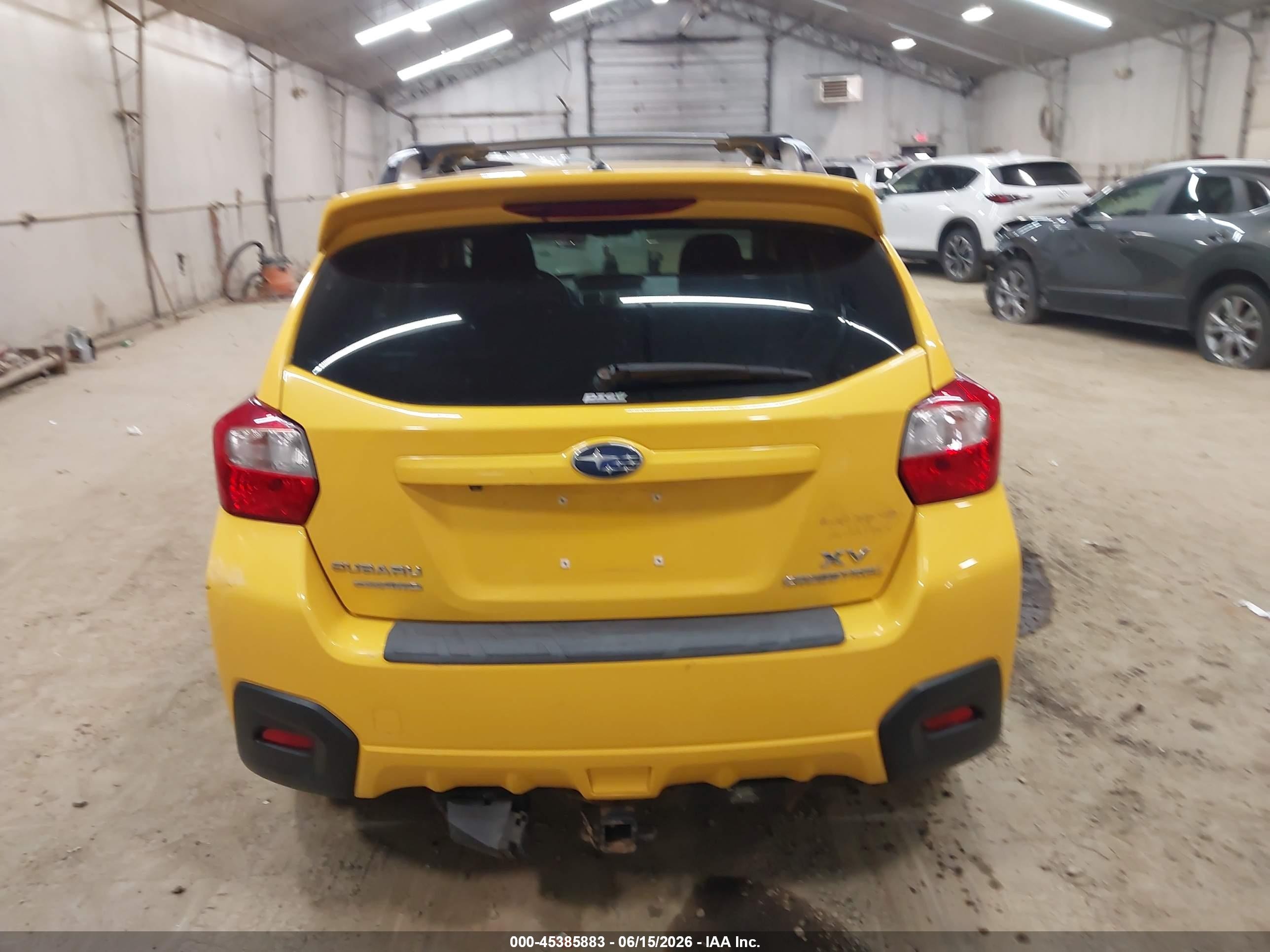 2015 Subaru Xv Crosstrek 2.0i Premium Yellow vin: JF2GPADC9F8240406