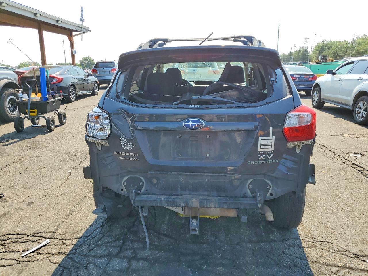 2015 Subaru Xv Crosstrek 2.0 Premium Gray vin: JF2GPADCXF8230466