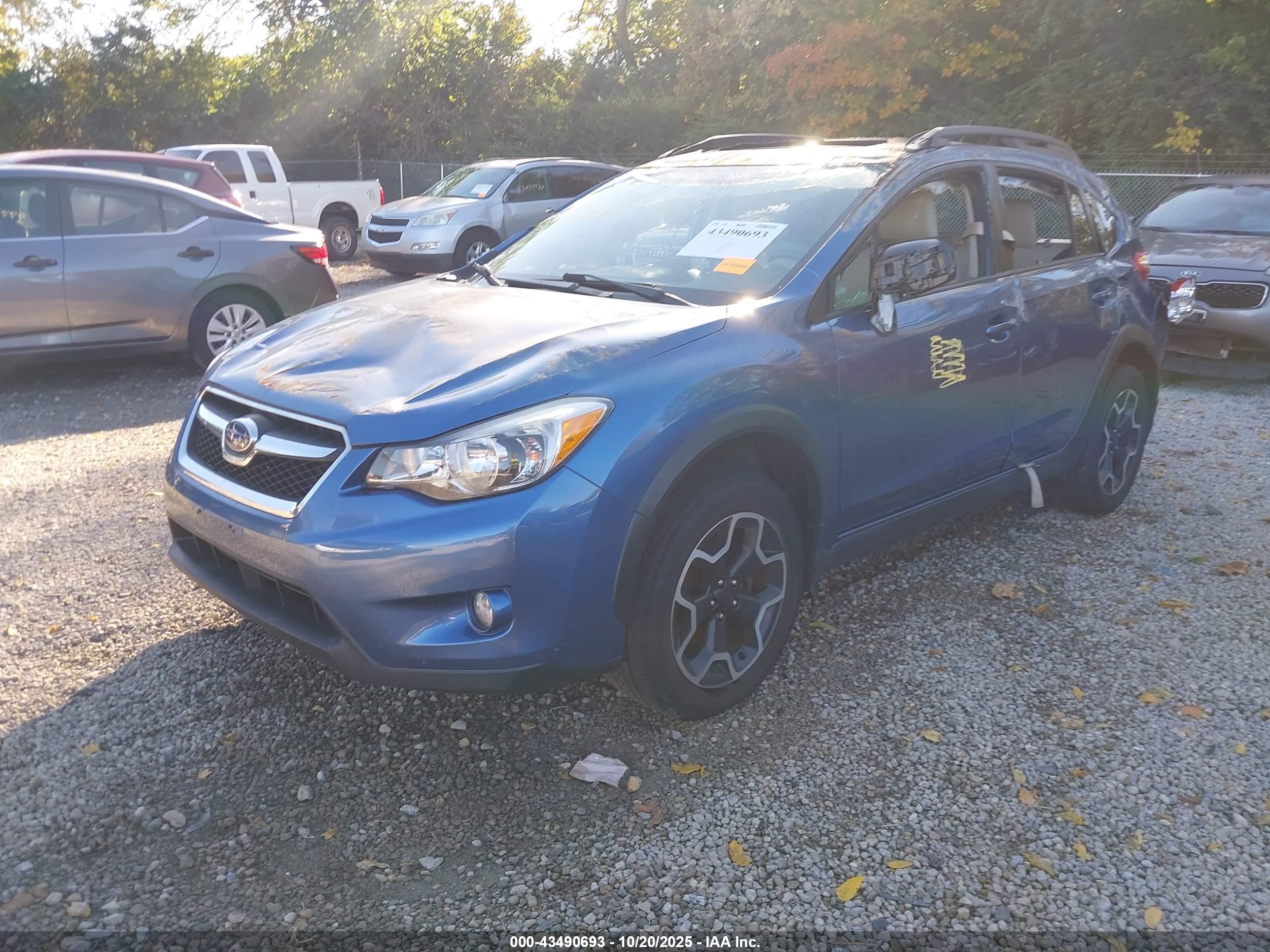 2015 Subaru Xv Crosstrek 2.0i Premium Blue vin: JF2GPADCXF8330423