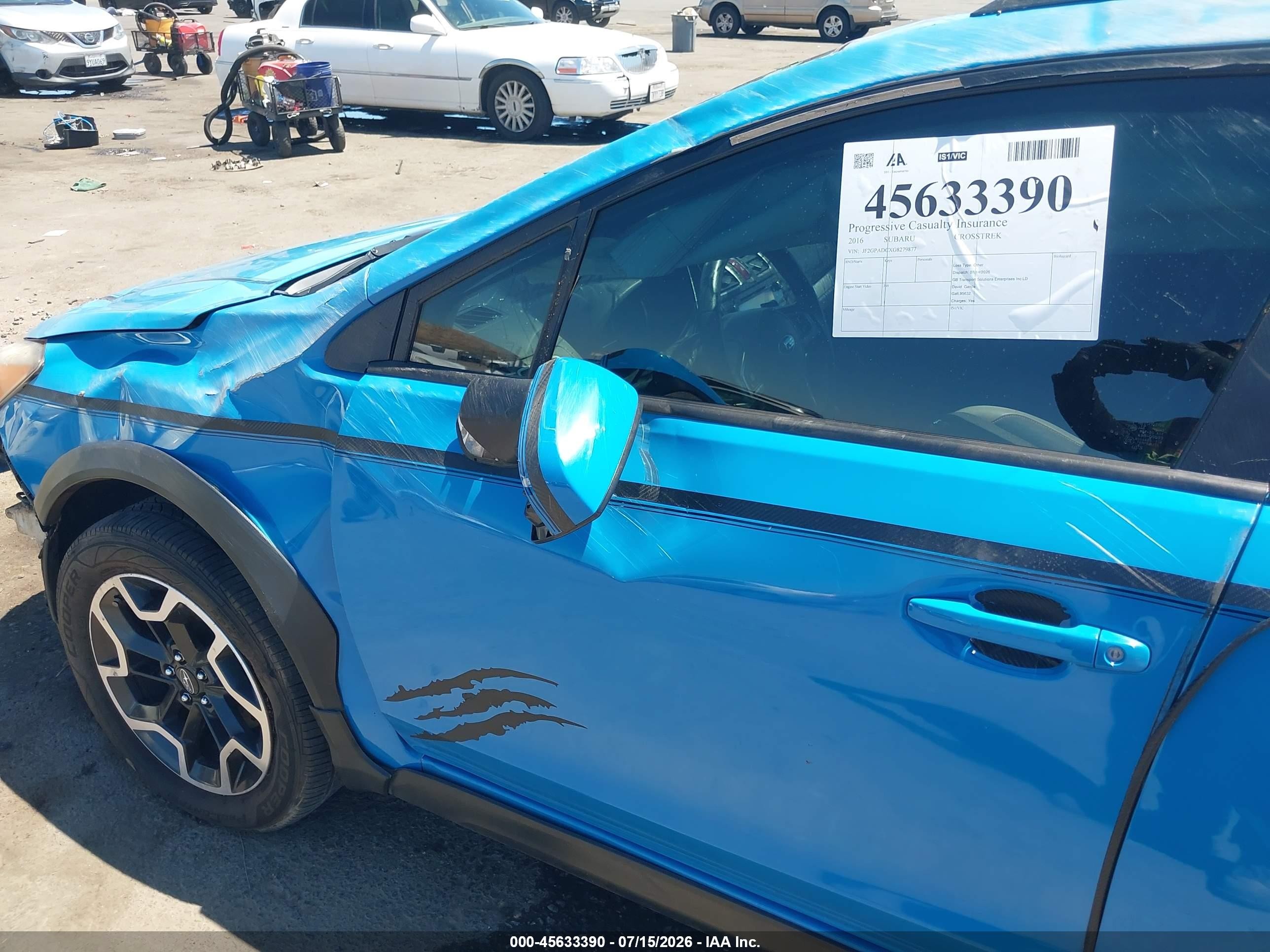 2016 Subaru Crosstrek 2.0i Premium Blue vin: JF2GPADCXG8279877