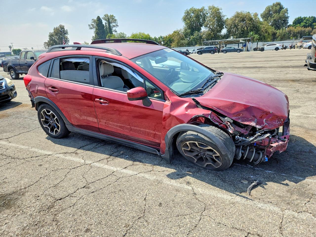2017 Subaru Crosstrek Premium Red vin: JF2GPADCXHH237338