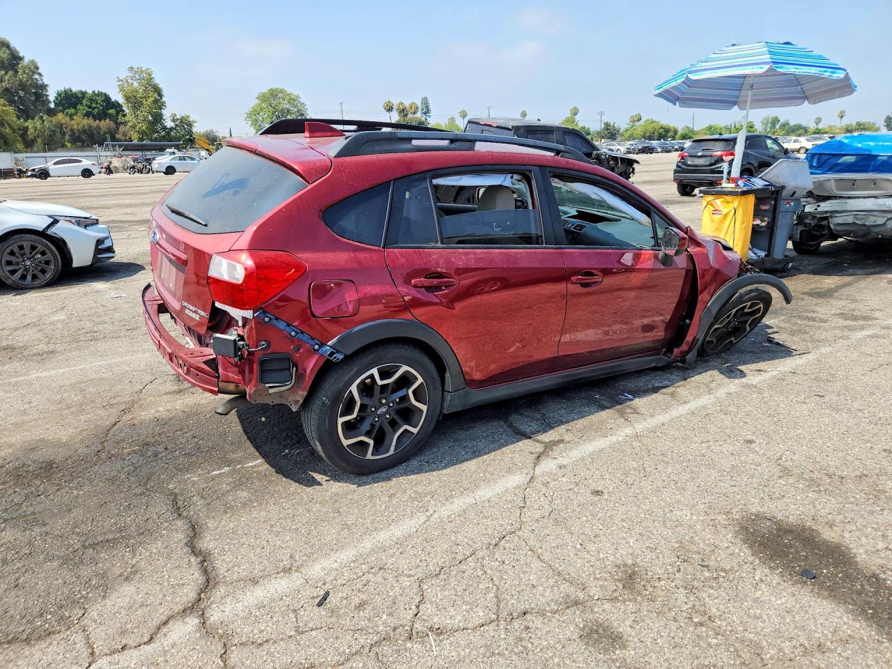 2017 Subaru Crosstrek Premium Red vin: JF2GPADCXHH237338