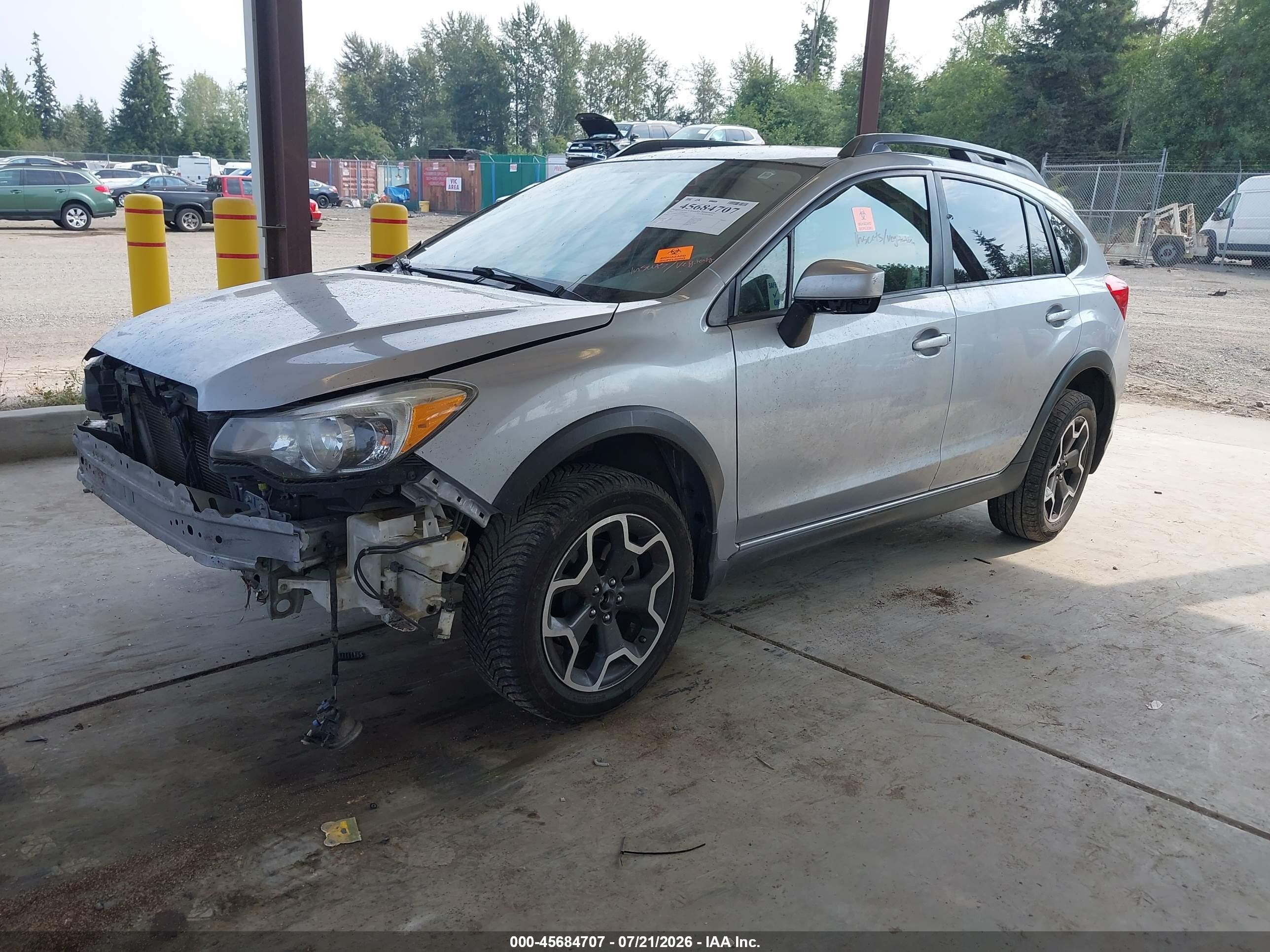 2015 Subaru Xv Crosstrek 2.0i Premium Silver vin: JF2GPAFC1FH223967