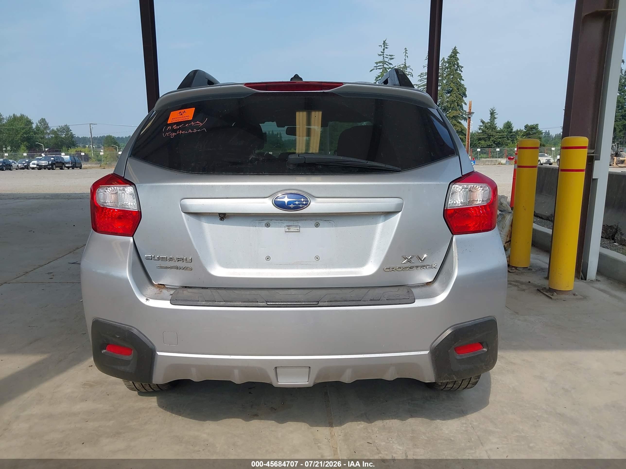 2015 Subaru Xv Crosstrek 2.0i Premium Silver vin: JF2GPAFC1FH223967