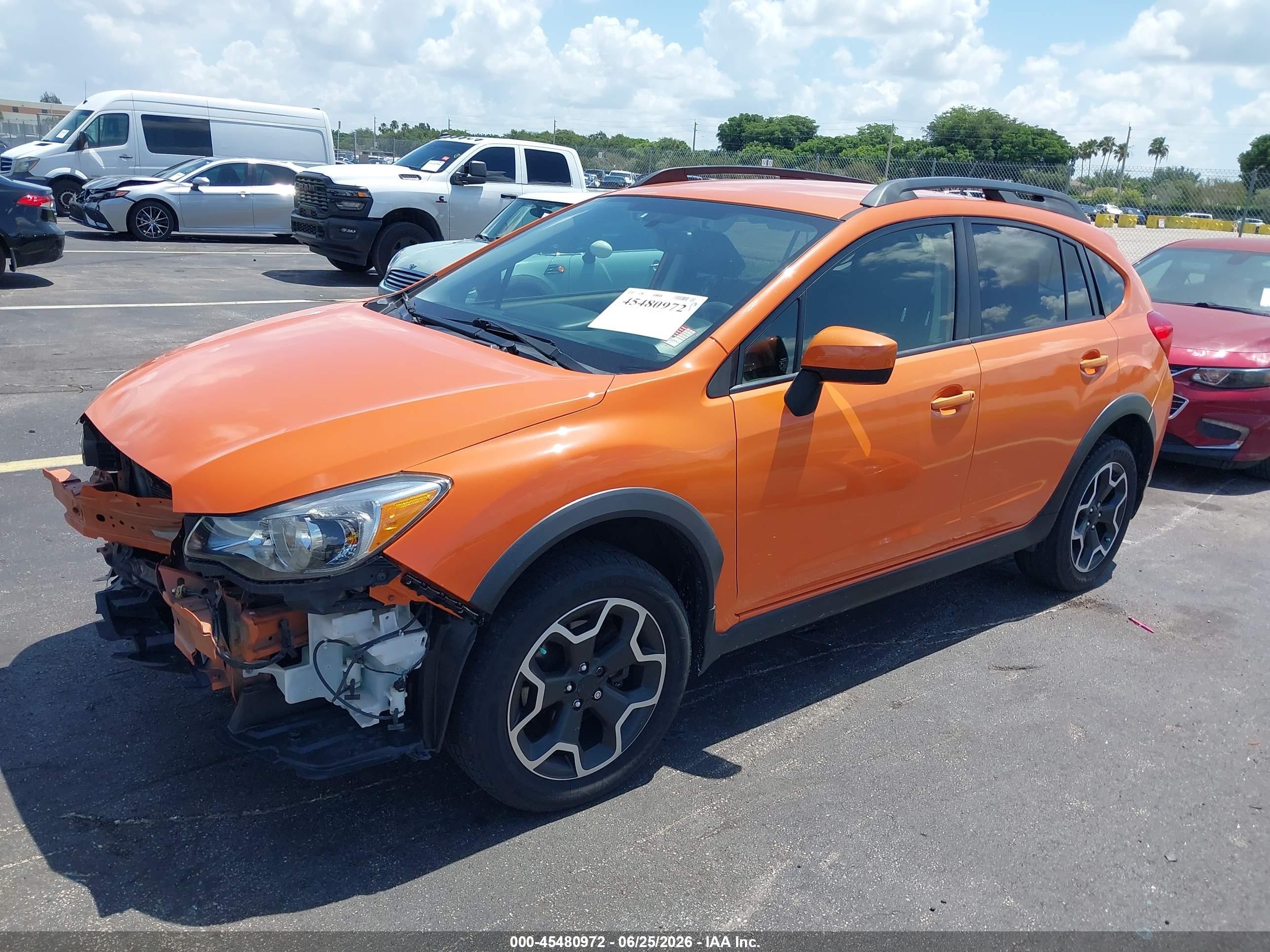 2015 Subaru Xv Crosstrek 2.0i Premium Orange vin: JF2GPAFC2F8327447
