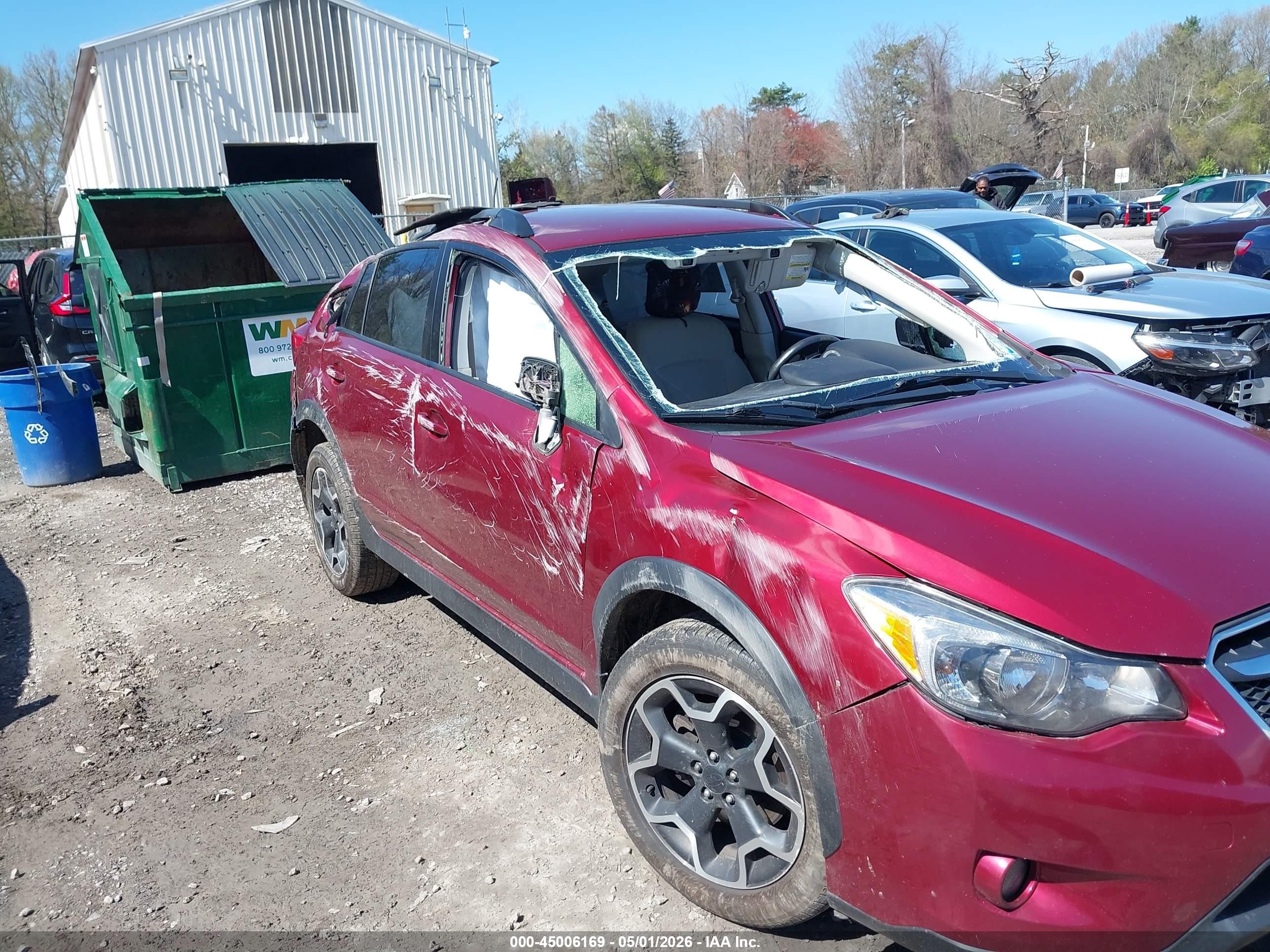 2015 Subaru Xv Crosstrek 2.0i Premium Бордовый vin: JF2GPAFC8F8319529