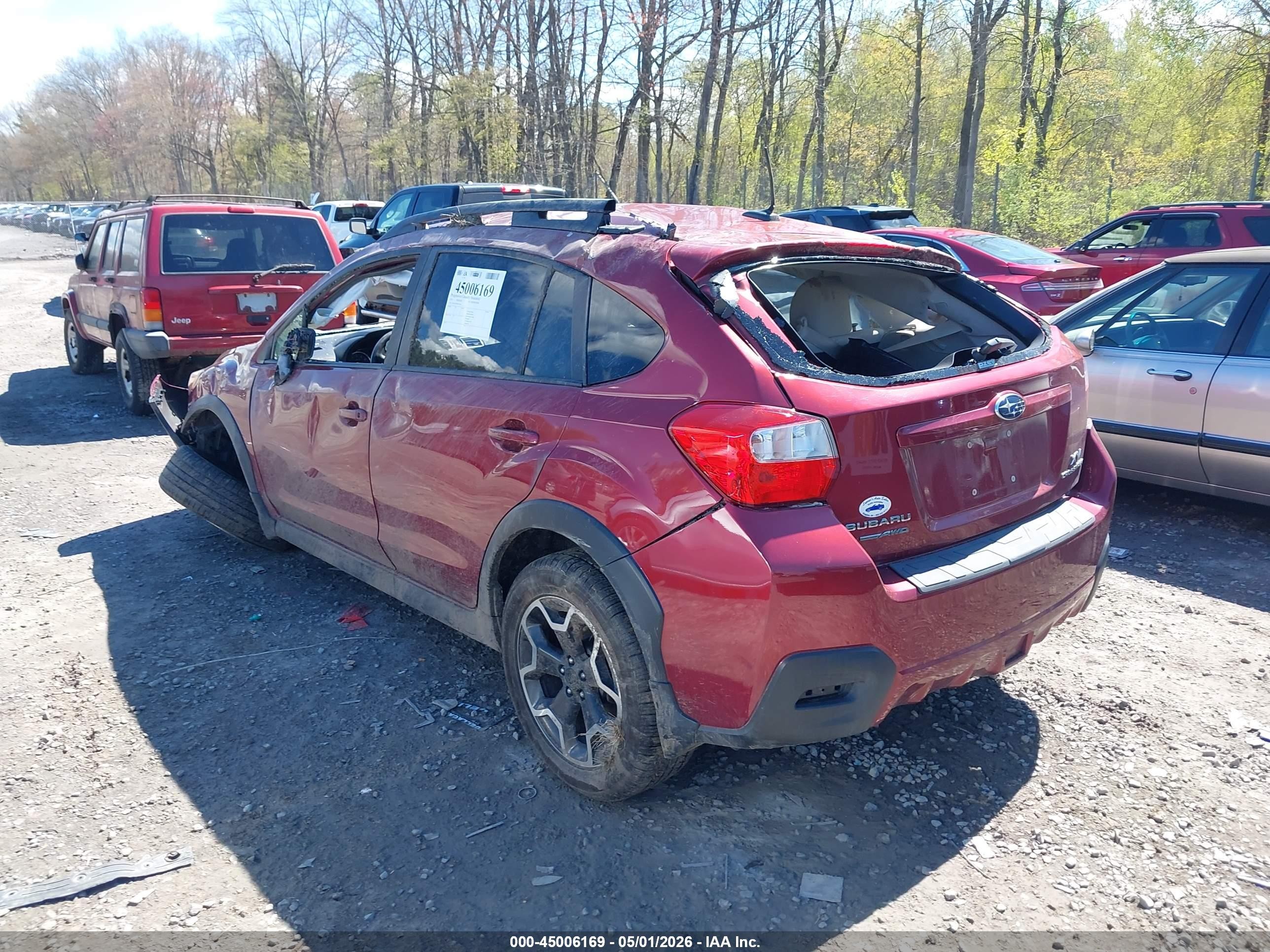 2015 Subaru Xv Crosstrek 2.0i Premium Бордовый vin: JF2GPAFC8F8319529
