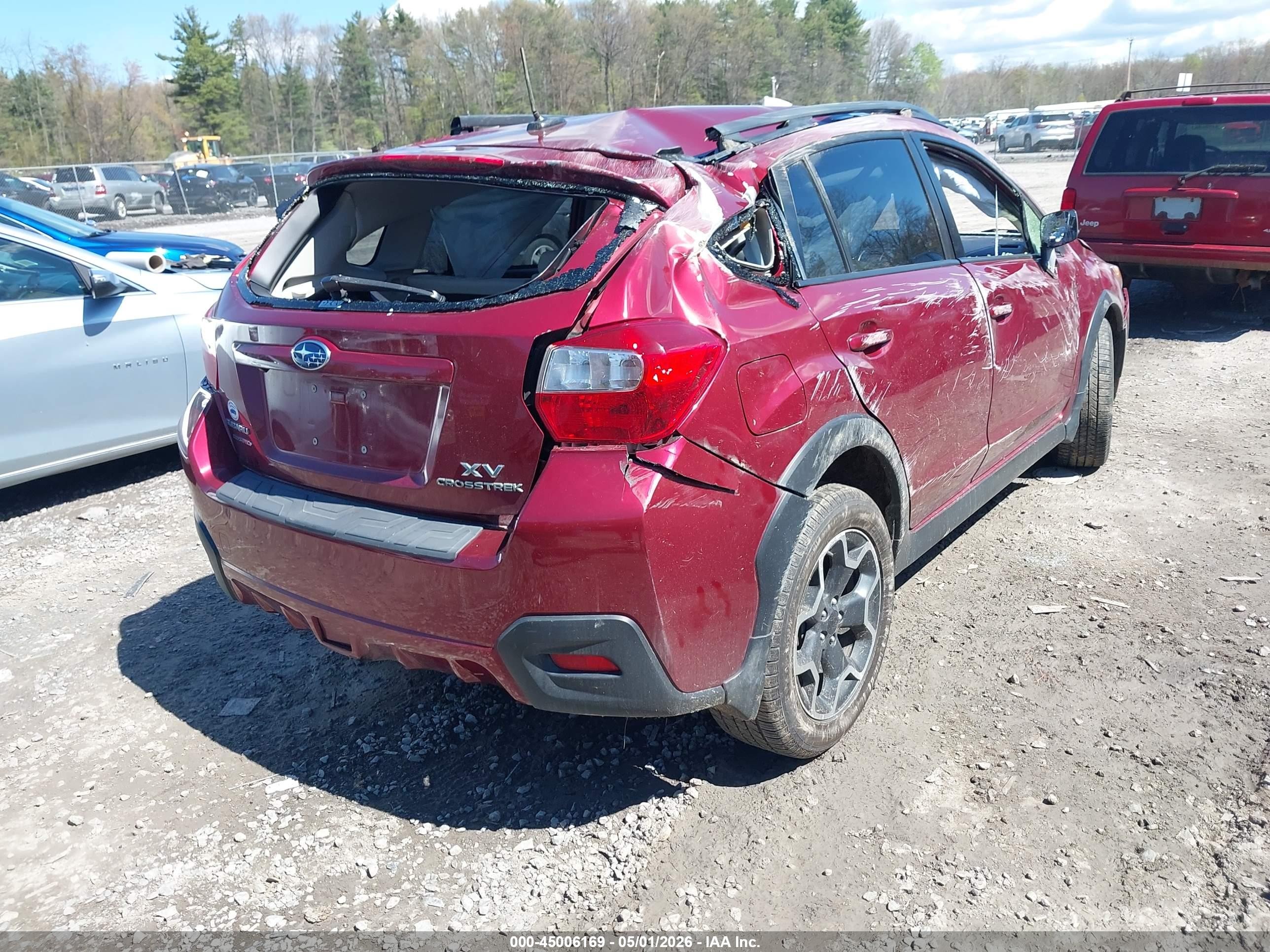 2015 Subaru Xv Crosstrek 2.0i Premium Бордовый vin: JF2GPAFC8F8319529