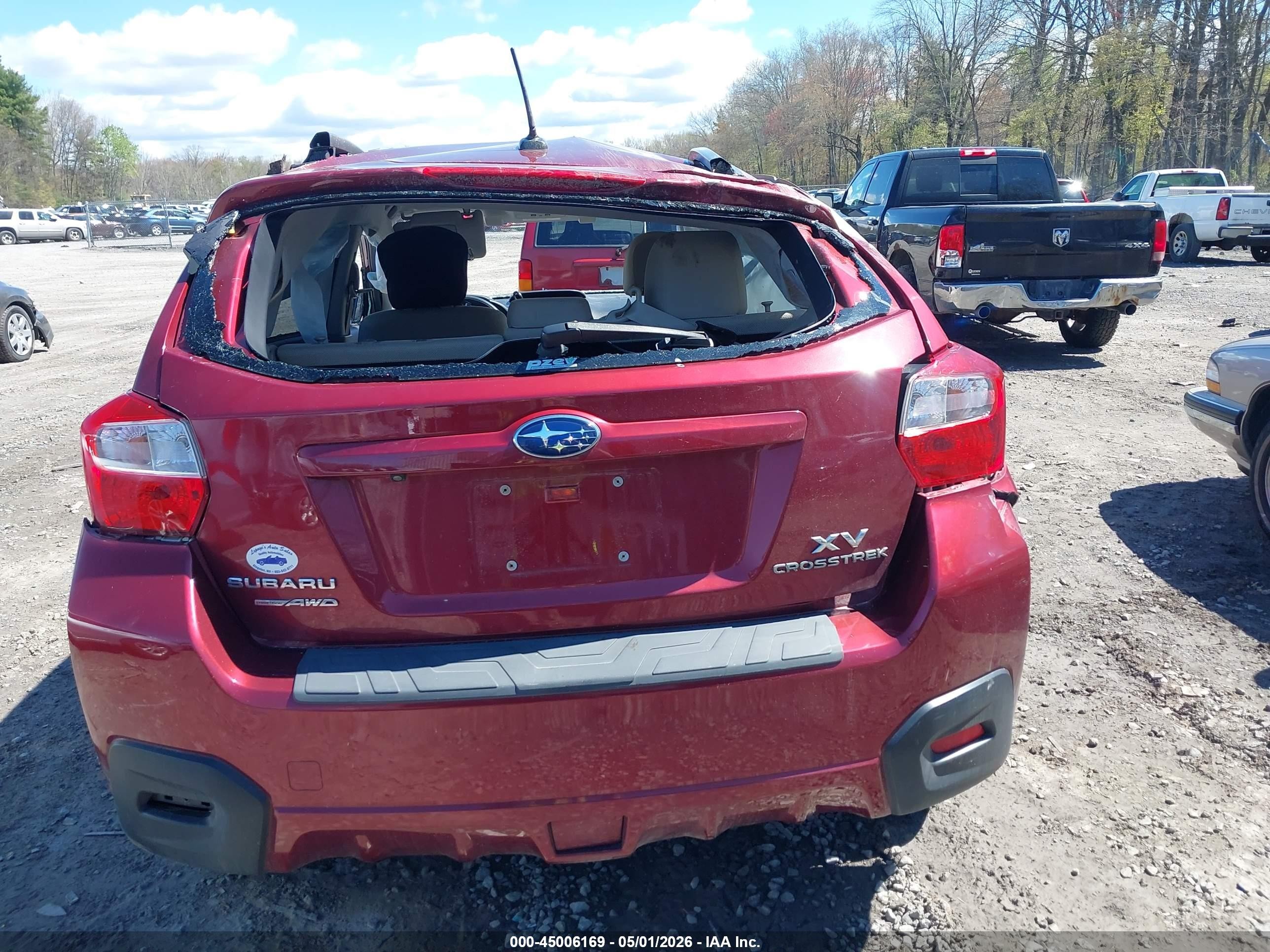 2015 Subaru Xv Crosstrek 2.0i Premium Бордовый vin: JF2GPAFC8F8319529
