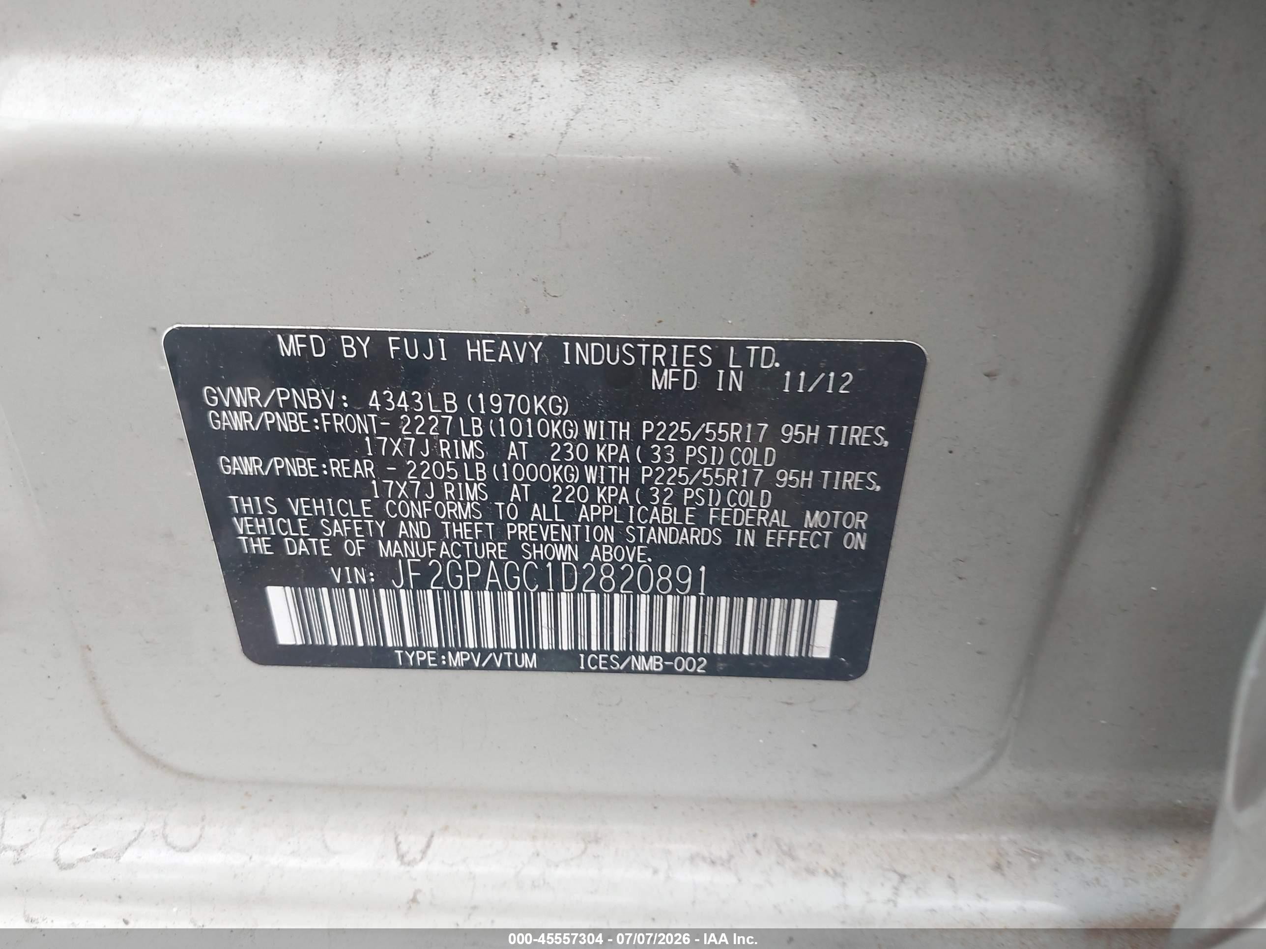 2013 Subaru Xv Crosstrek 2.0i Limited Cream vin: JF2GPAGC1D2820891