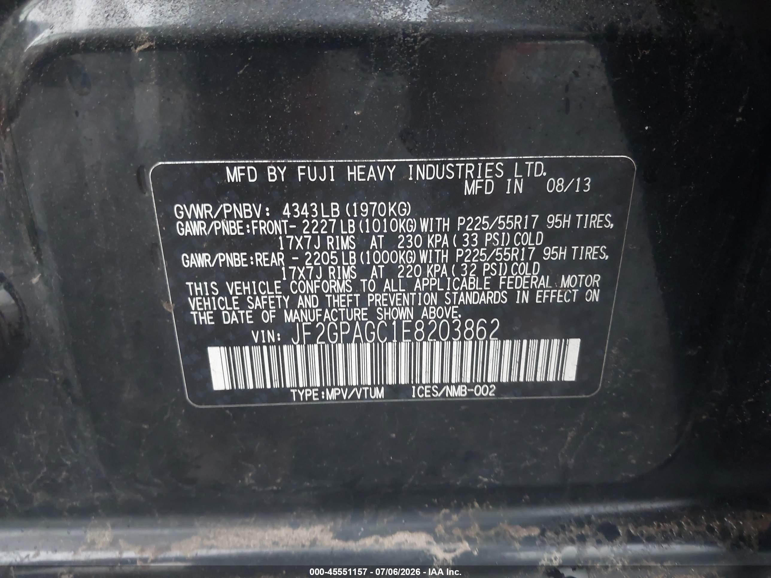 2014 Subaru Xv Crosstrek 2.0i Limited Black vin: JF2GPAGC1E8203862