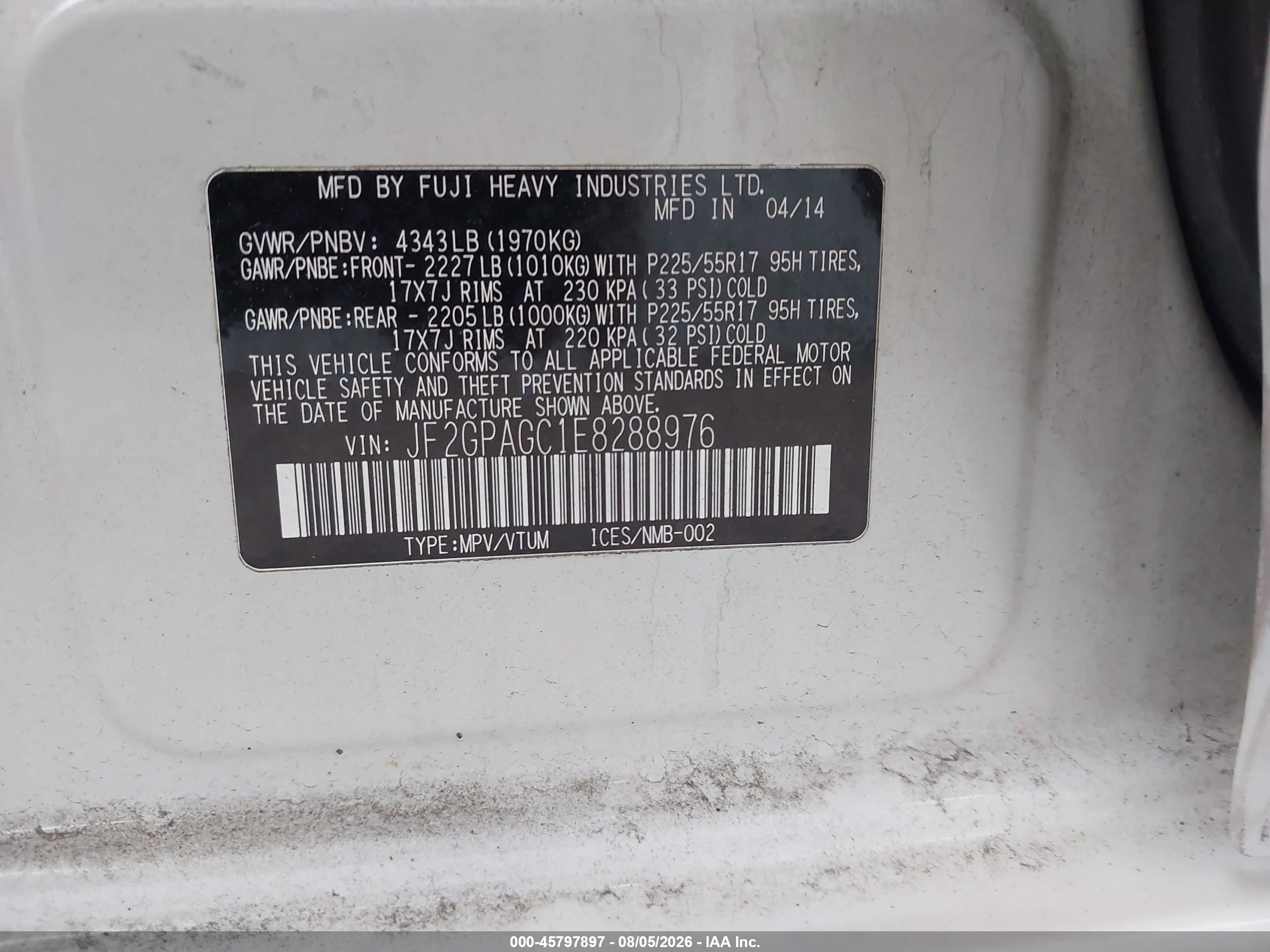 2014 Subaru Xv Crosstrek 2.0i Limited White vin: JF2GPAGC1E8288976