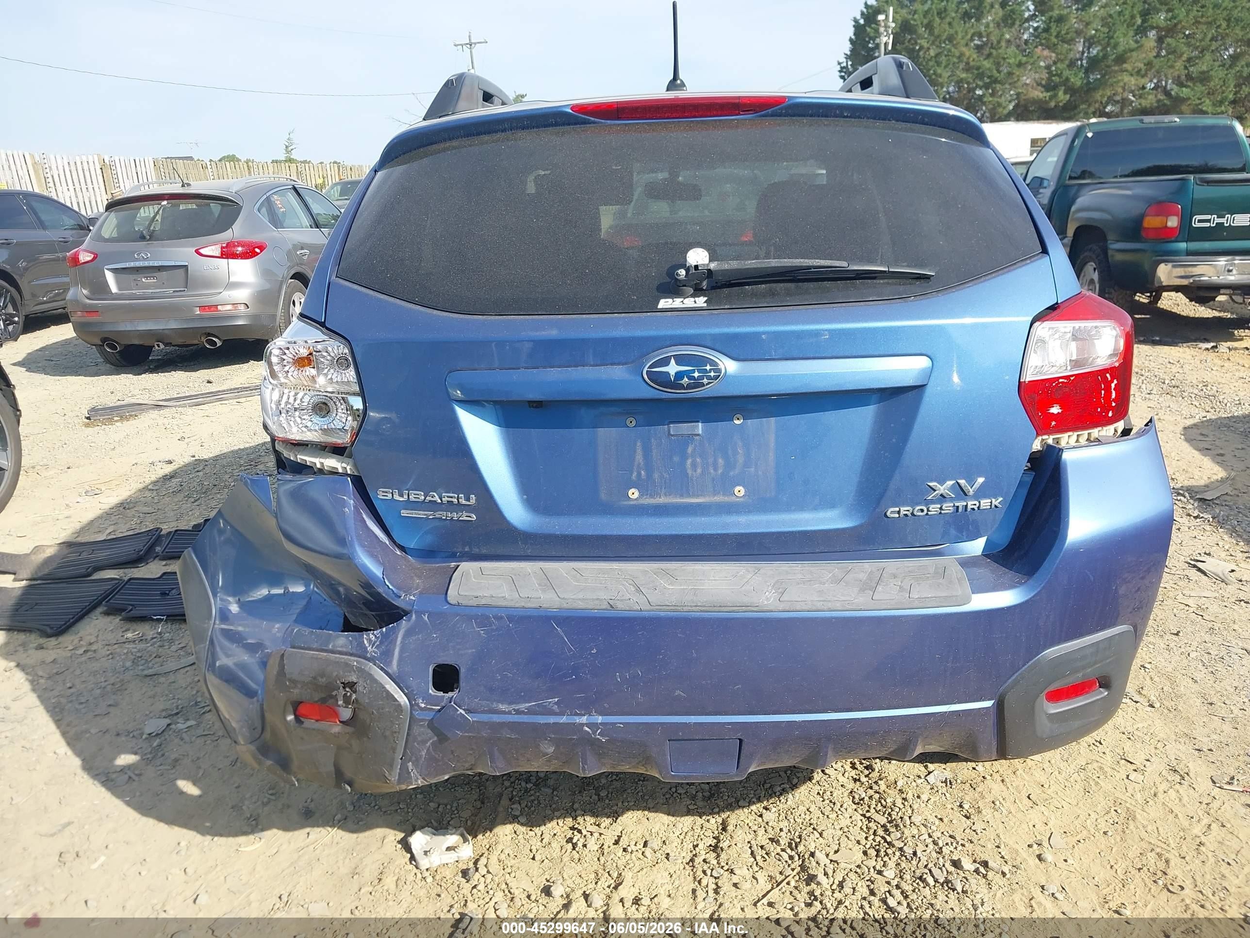2014 Subaru Xv Crosstrek 2.0i Limited Blue vin: JF2GPAGC2E8219665
