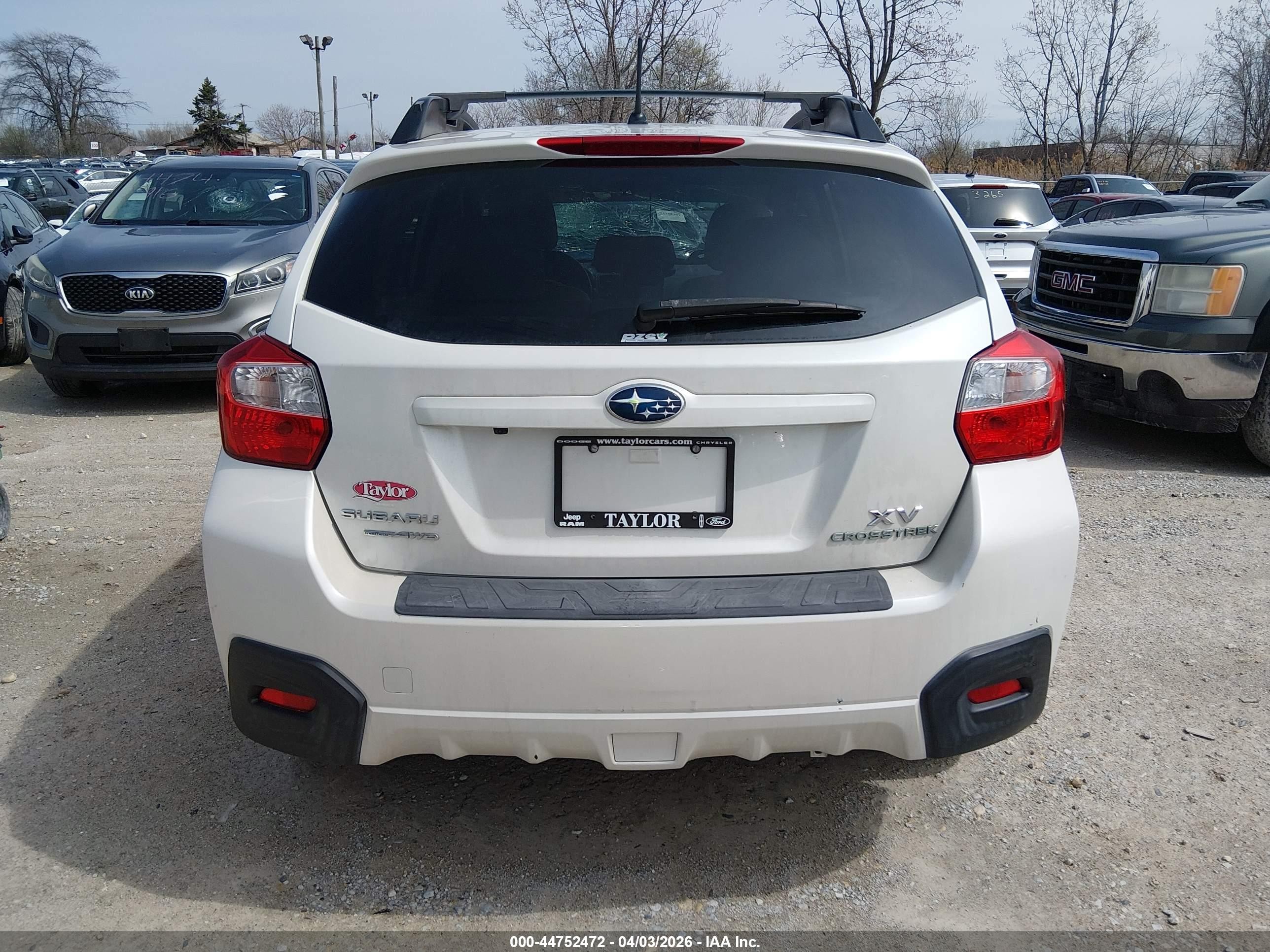 2014 Subaru Xv Crosstrek 2.0i Limited White vin: JF2GPAGC4E8255308