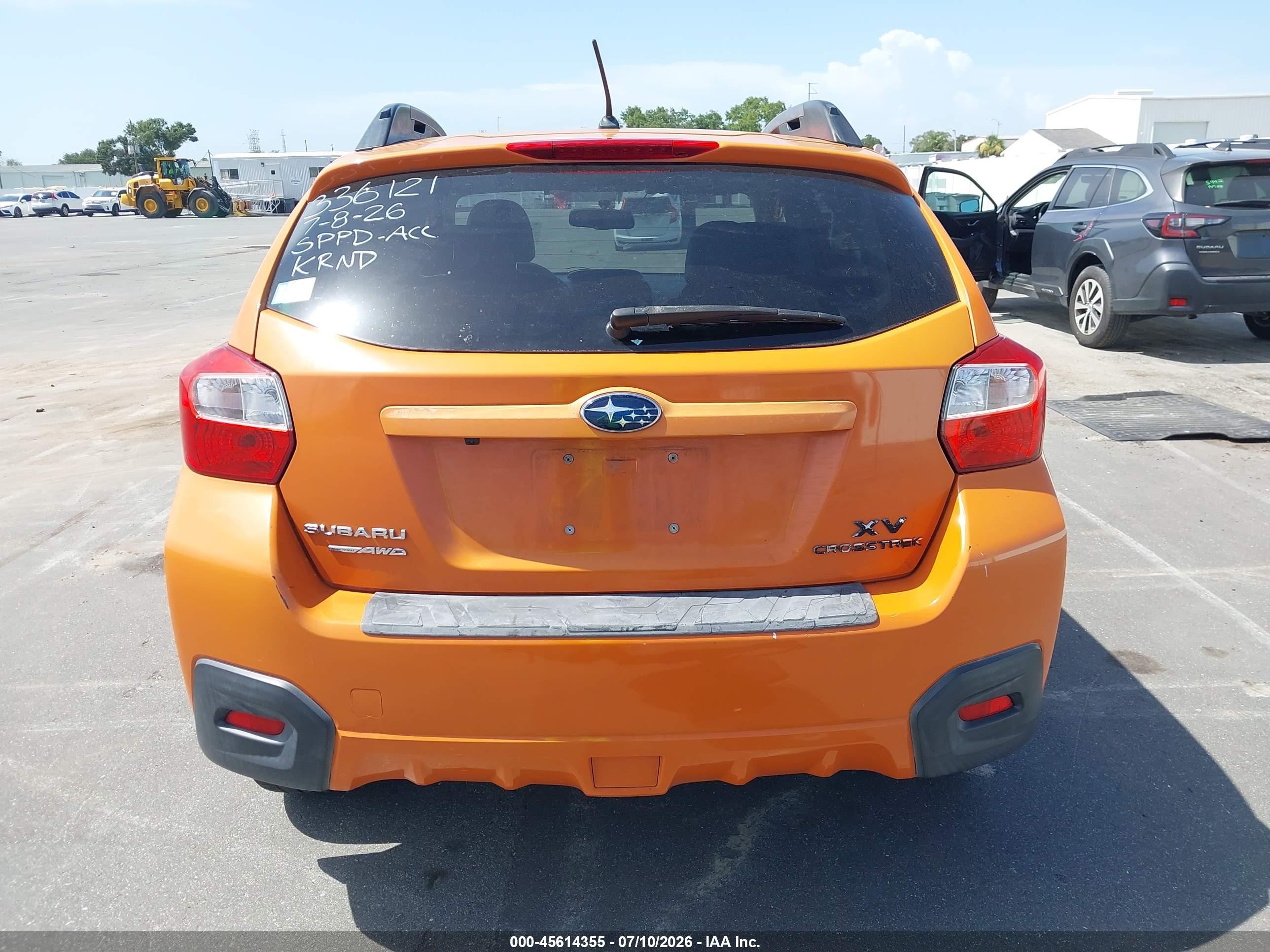 2013 Subaru Xv Crosstrek 2.0i Limited Orange vin: JF2GPAGC5D2869057