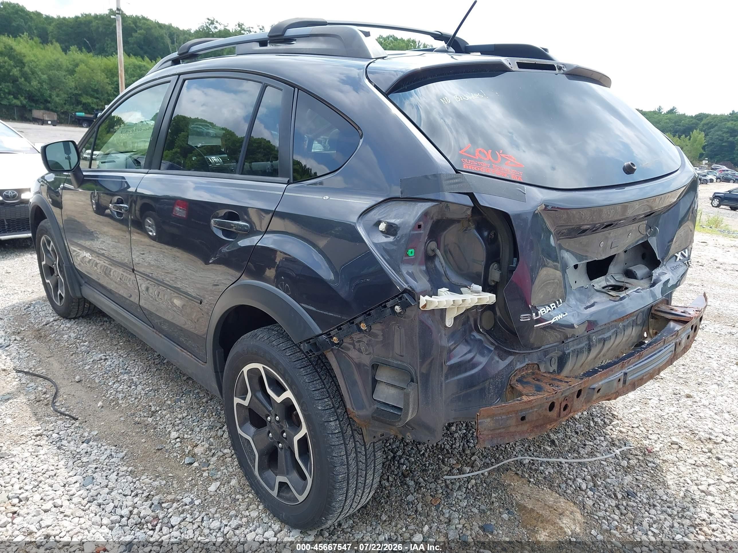 2013 Subaru Xv Crosstrek 2.0i Limited Black vin: JF2GPAGC5D2886487