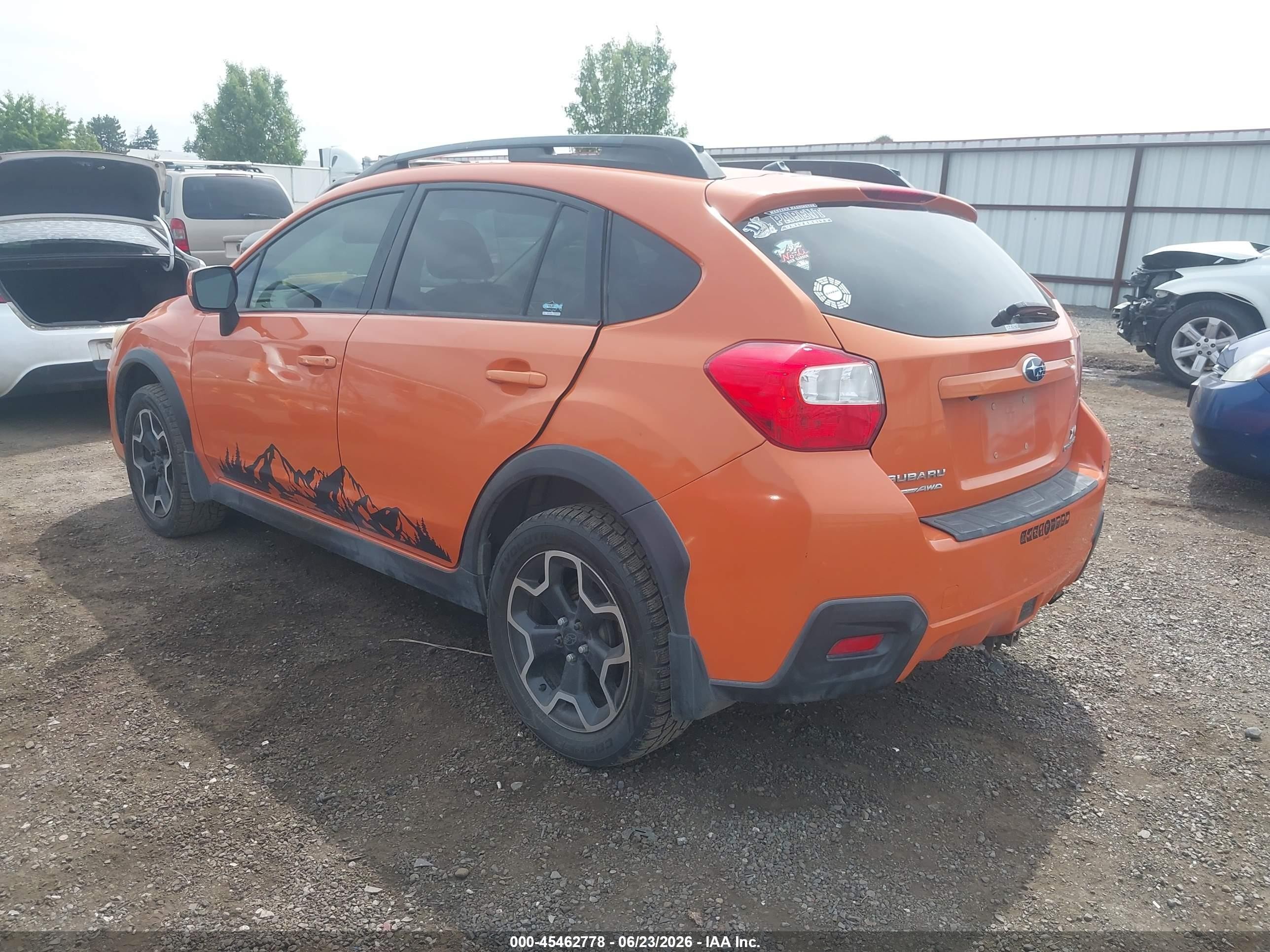 2014 Subaru Xv Crosstrek 2.0i Limited Orange vin: JF2GPAGC5E8251591