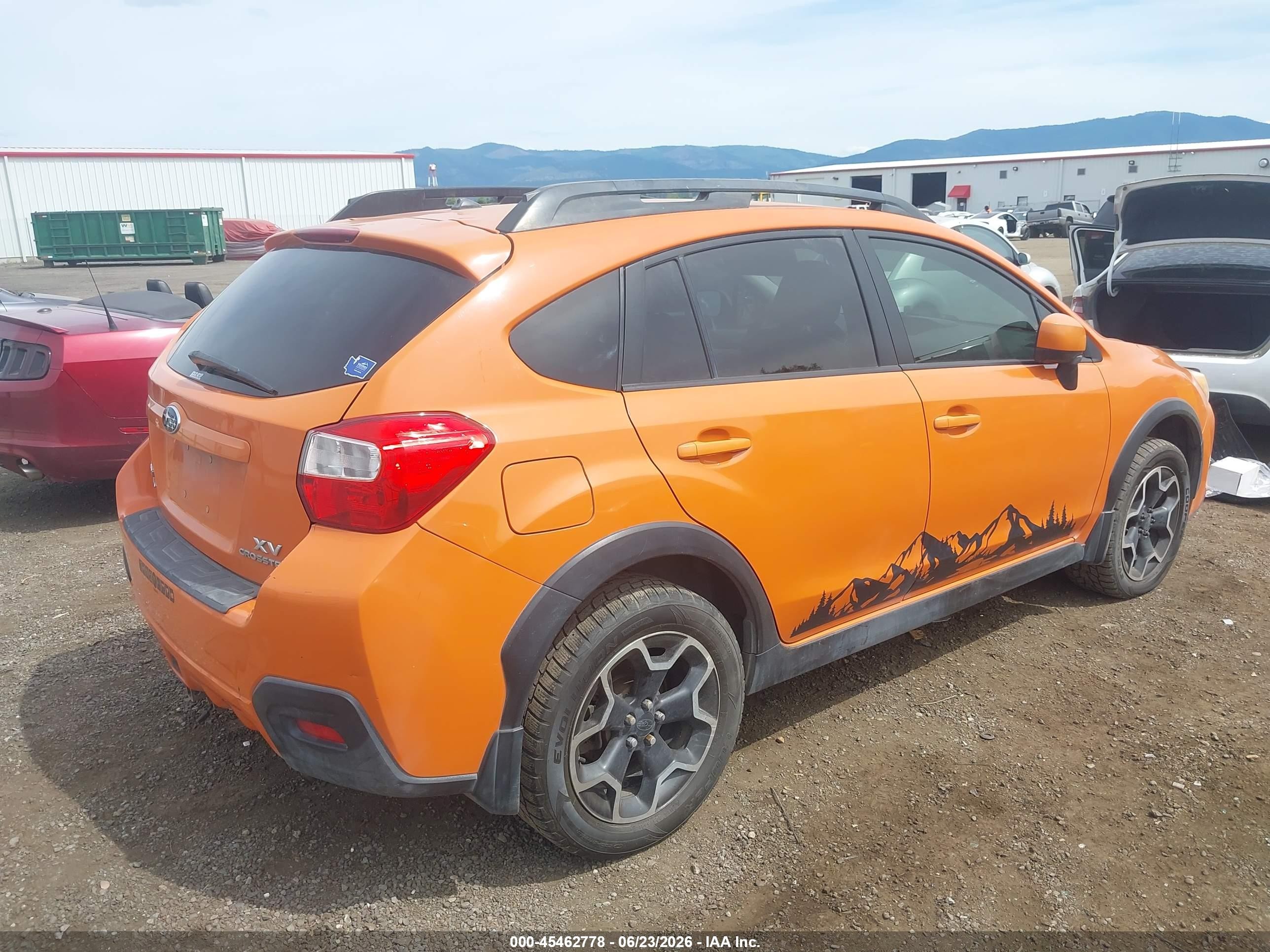 2014 Subaru Xv Crosstrek 2.0i Limited Orange vin: JF2GPAGC5E8251591