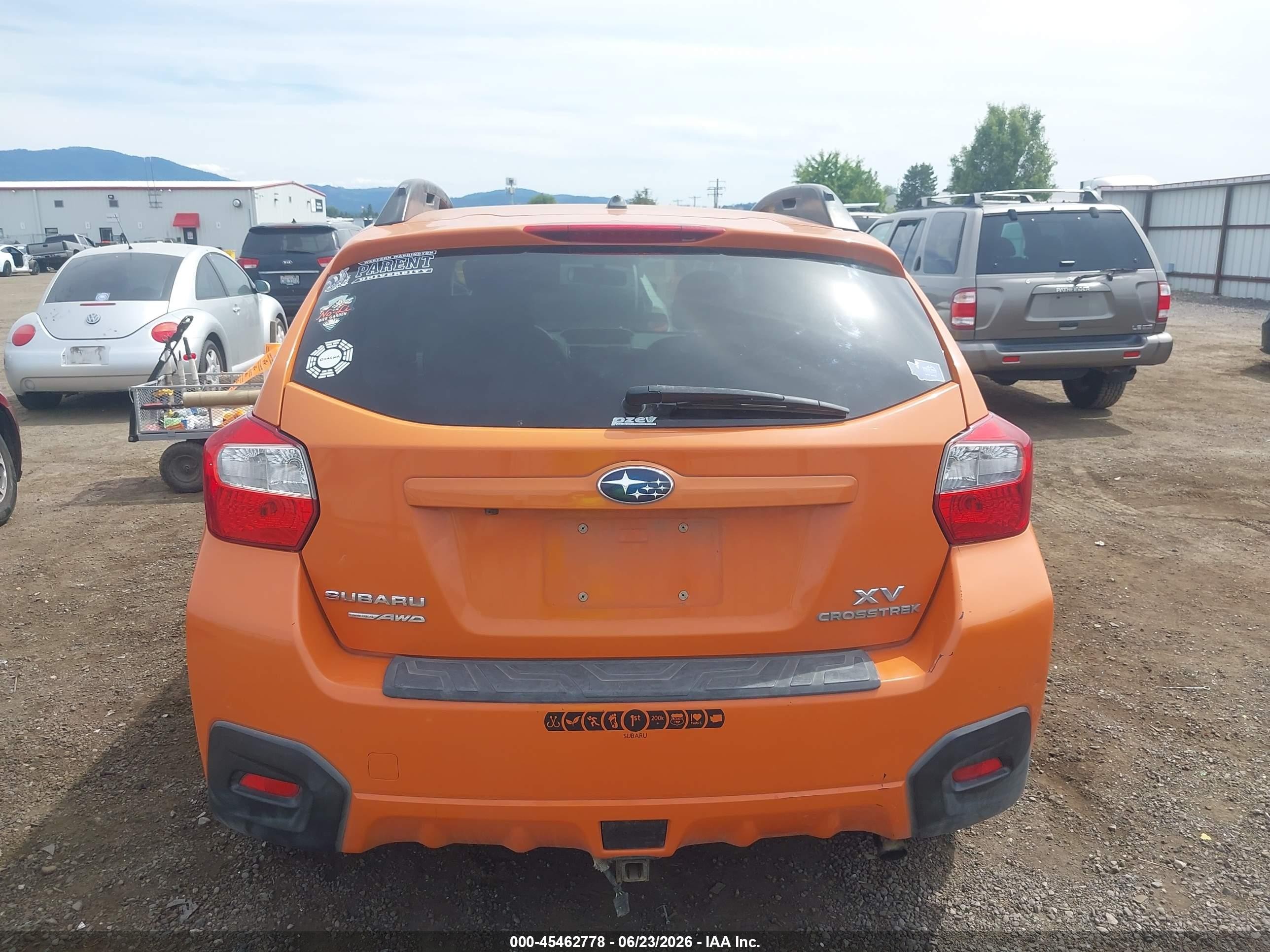 2014 Subaru Xv Crosstrek 2.0i Limited Orange vin: JF2GPAGC5E8251591