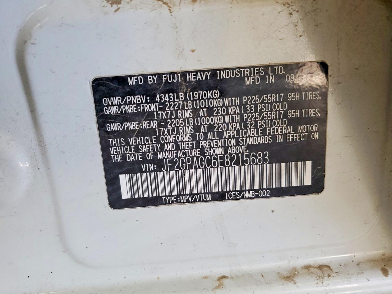 2014 Subaru Xv Crosstrek 2.0 Limited White vin: JF2GPAGC6E8215683