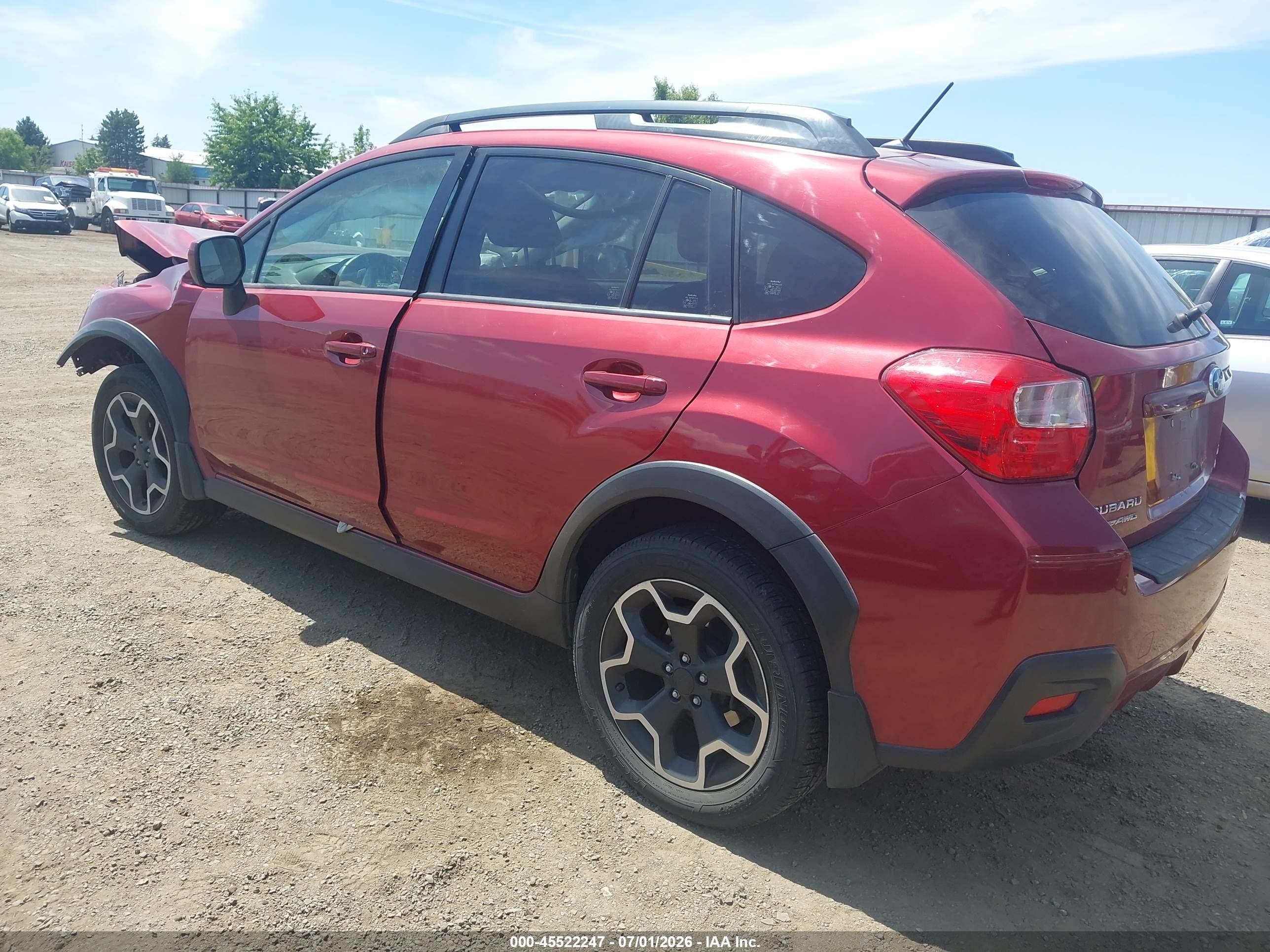 2014 Subaru Xv Crosstrek 2.0i Limited Burgundy vin: JF2GPAGC7EH341650