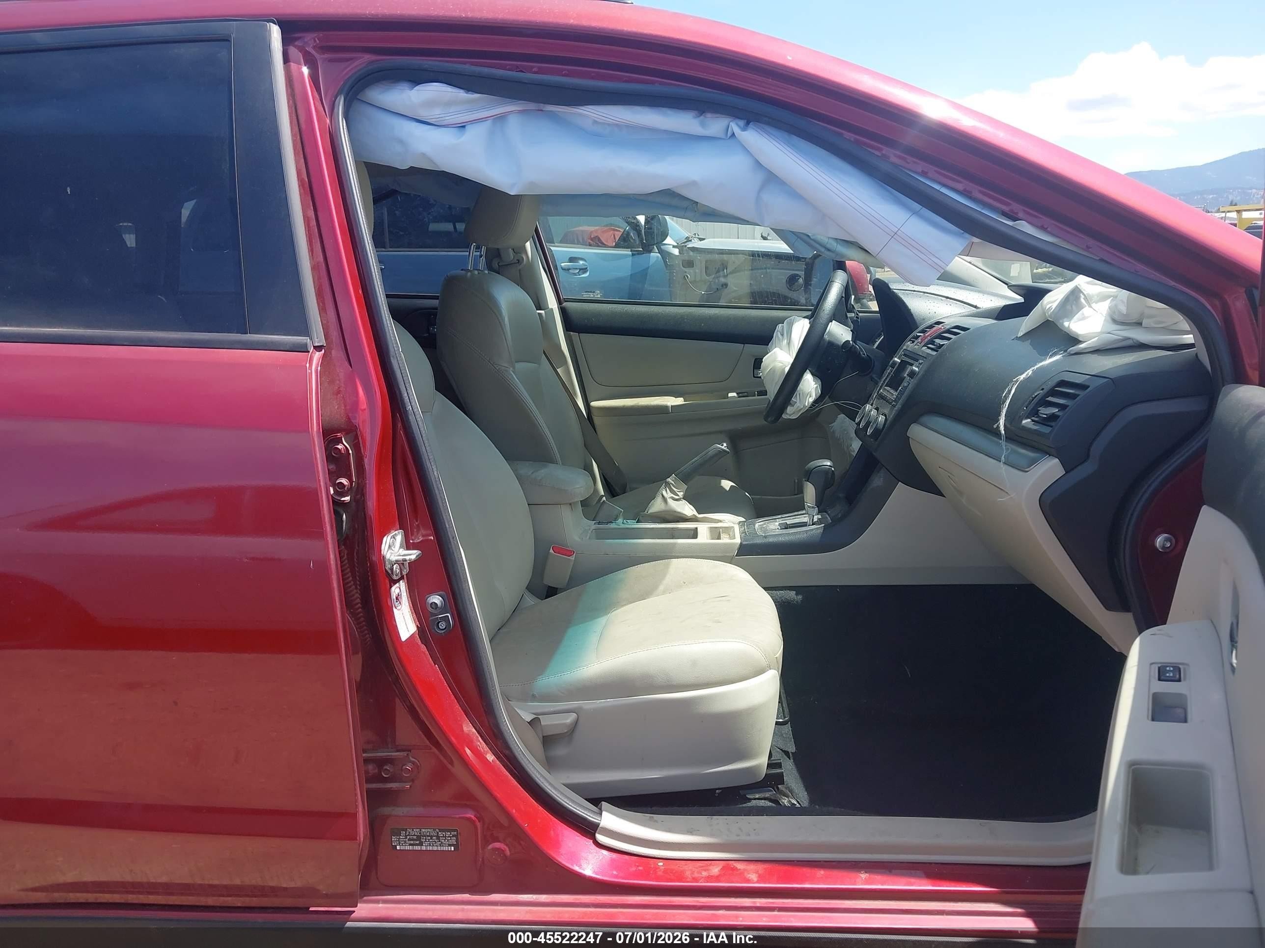 2014 Subaru Xv Crosstrek 2.0i Limited Burgundy vin: JF2GPAGC7EH341650