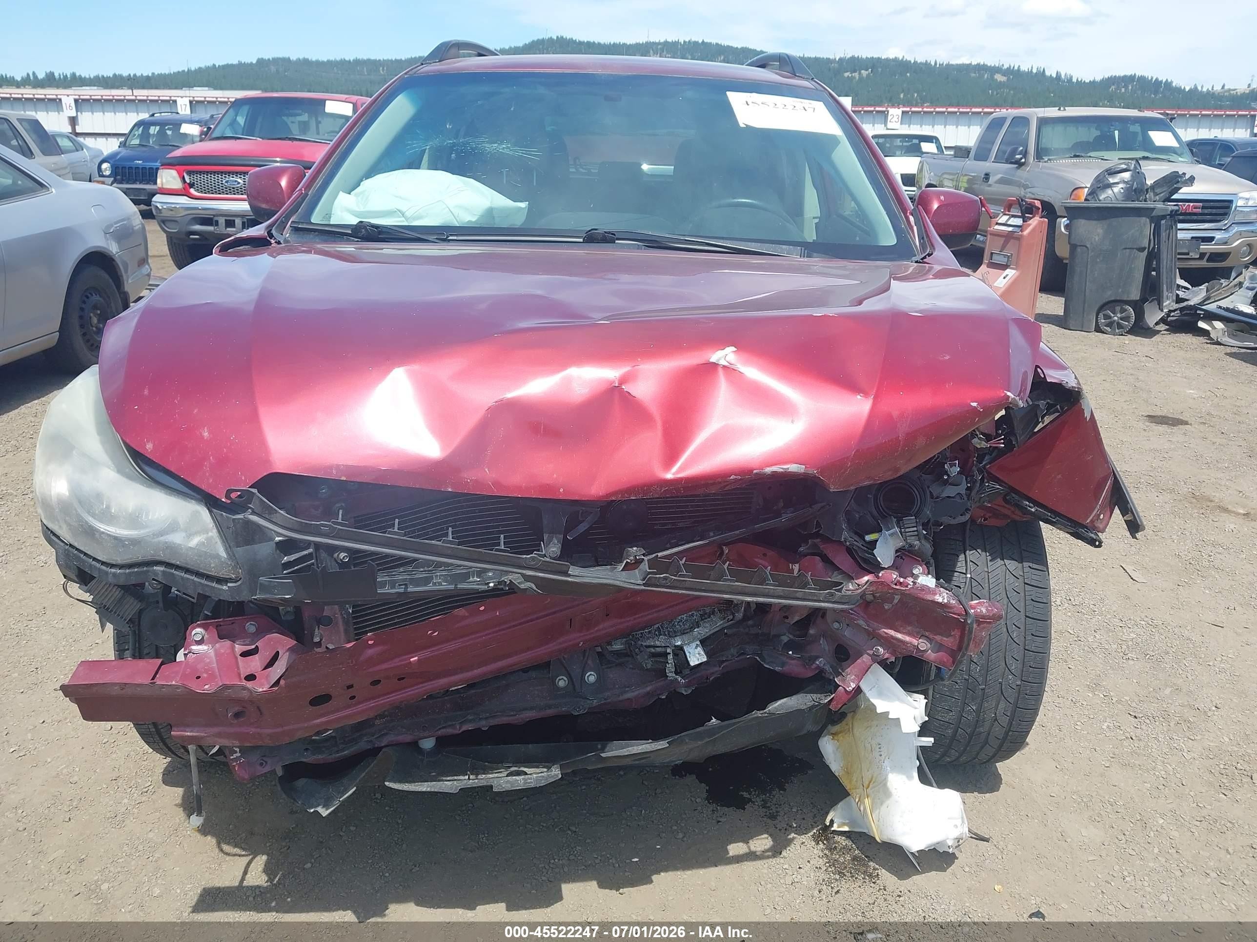2014 Subaru Xv Crosstrek 2.0i Limited Burgundy vin: JF2GPAGC7EH341650