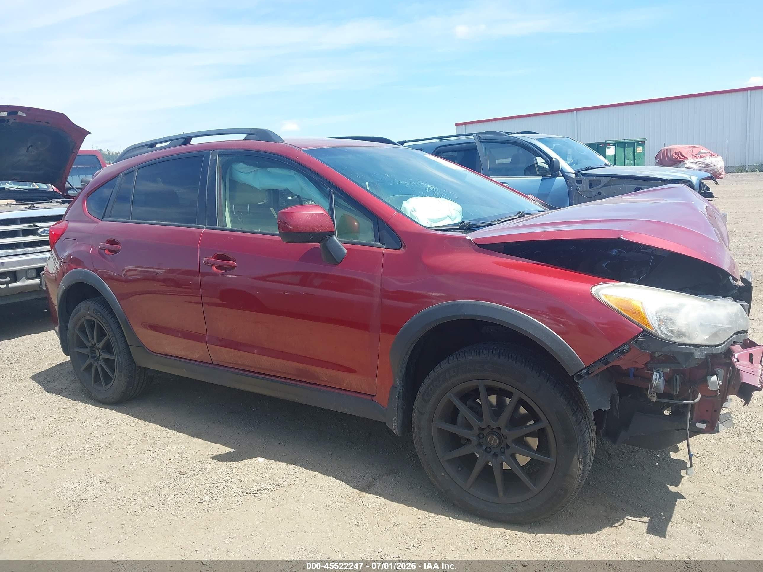 2014 Subaru Xv Crosstrek 2.0i Limited Burgundy vin: JF2GPAGC7EH341650