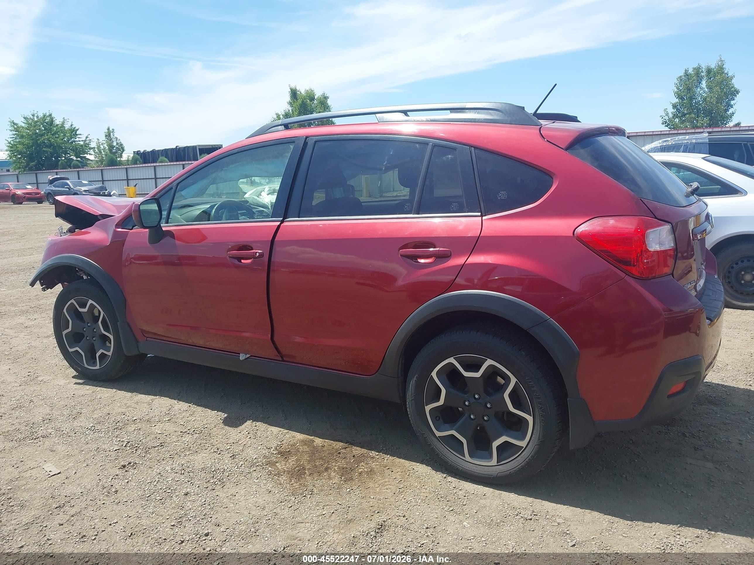 2014 Subaru Xv Crosstrek 2.0i Limited Burgundy vin: JF2GPAGC7EH341650