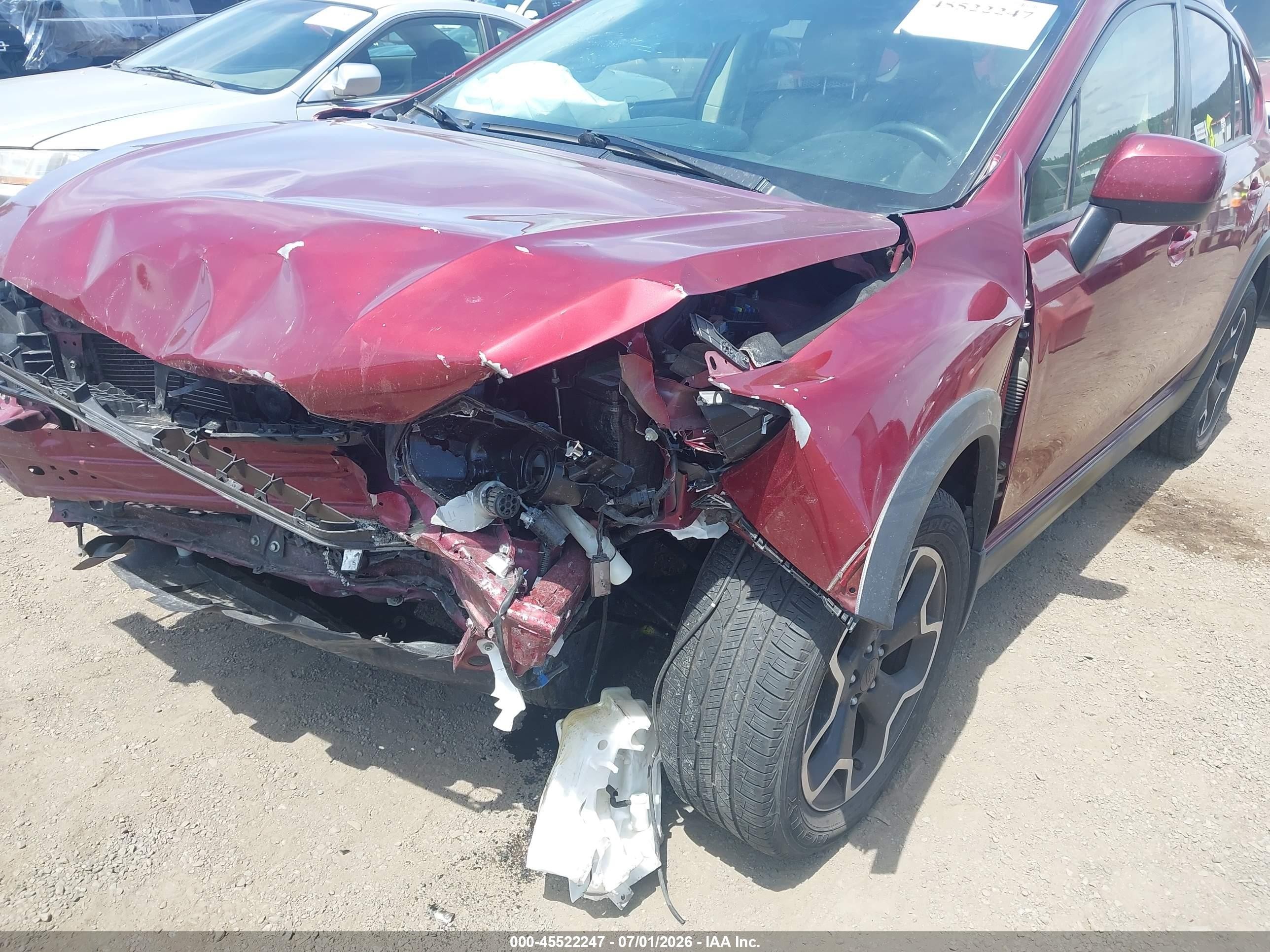 2014 Subaru Xv Crosstrek 2.0i Limited Burgundy vin: JF2GPAGC7EH341650