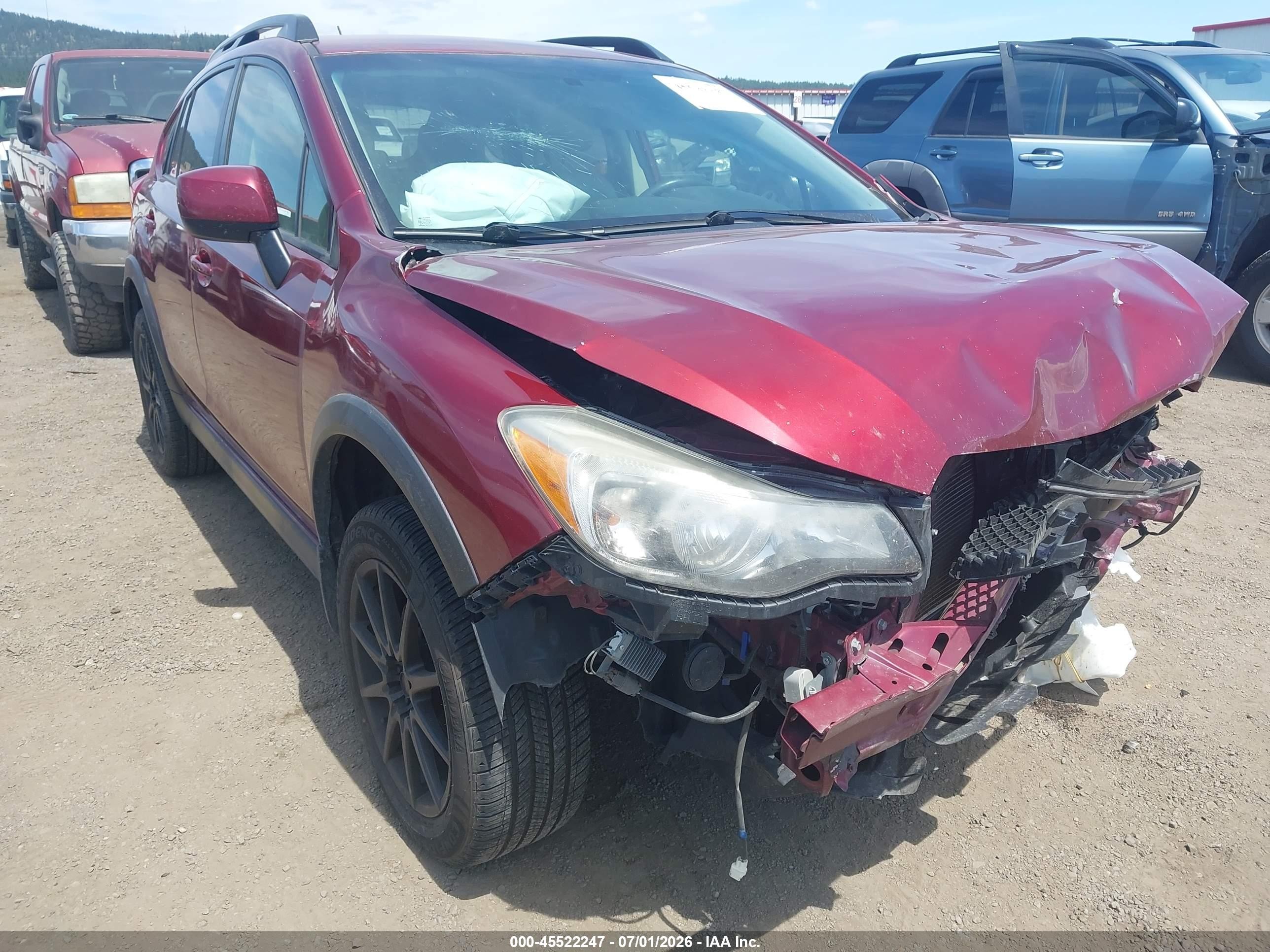 2014 Subaru Xv Crosstrek 2.0i Limited Burgundy vin: JF2GPAGC7EH341650