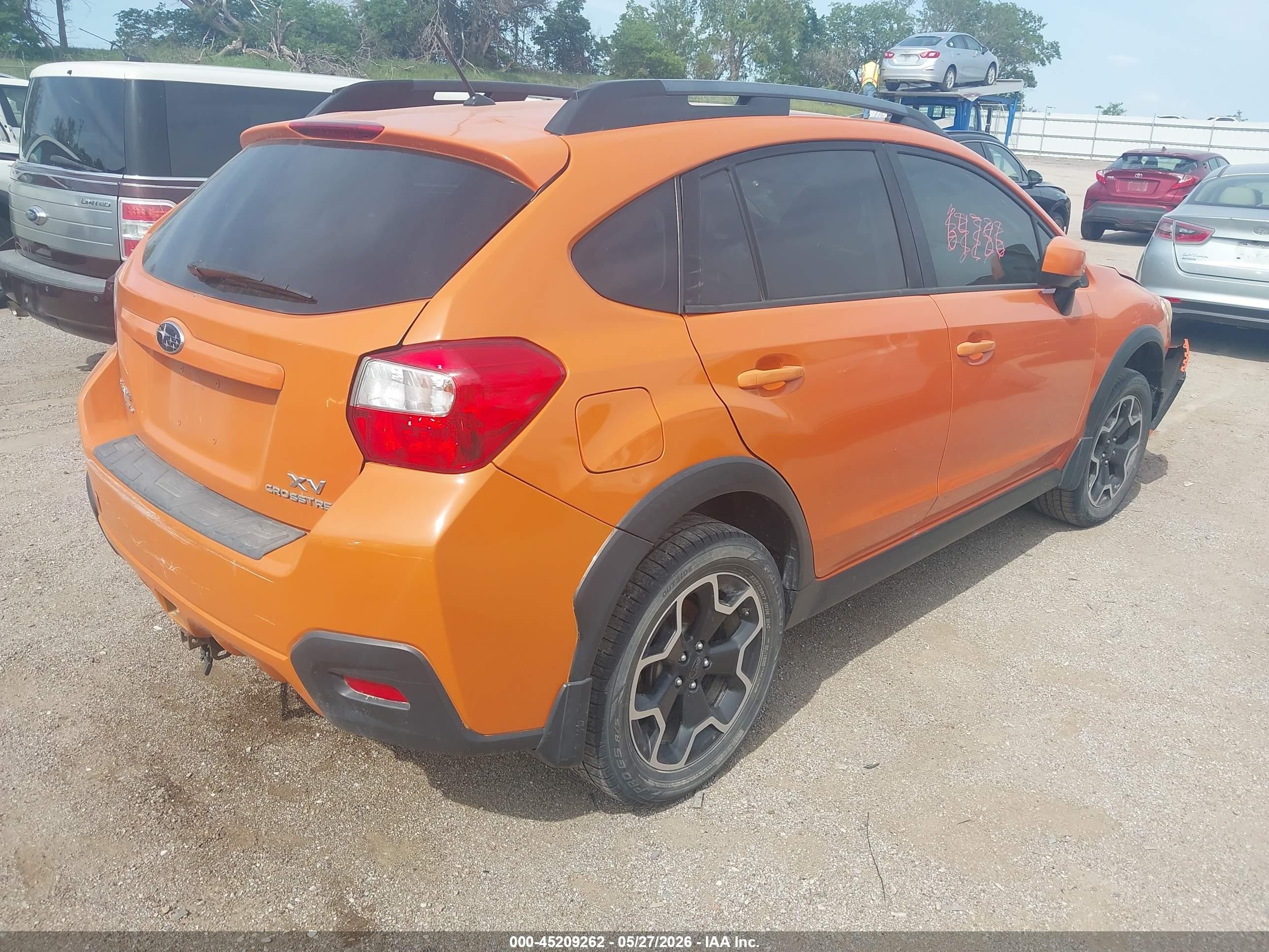 2014 Subaru Xv Crosstrek 2.0i Limited Orange vin: JF2GPAGC8E8281054