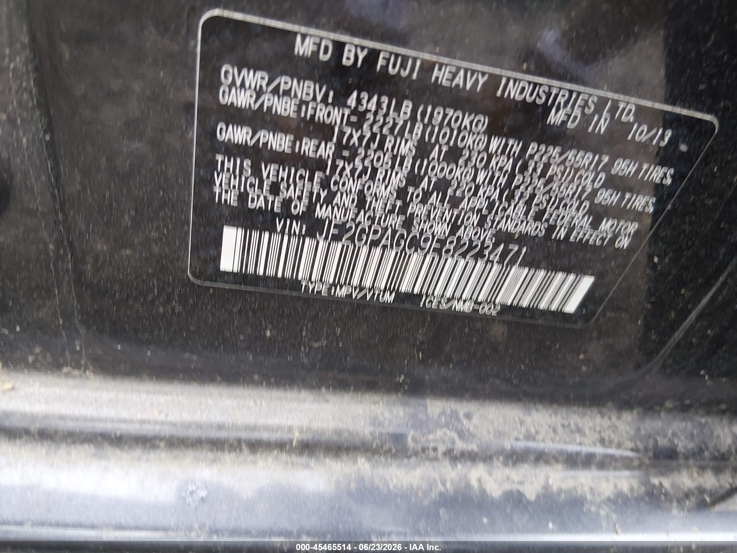 2014 Subaru Xv Crosstrek 2.0i Limited Gray vin: JF2GPAGC9E8223471