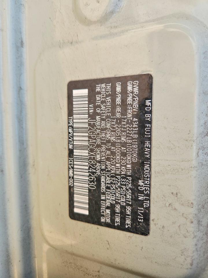 2014 Subaru Xv Crosstrek 2.0 Limited Tan vin: JF2GPAGCXE8242630