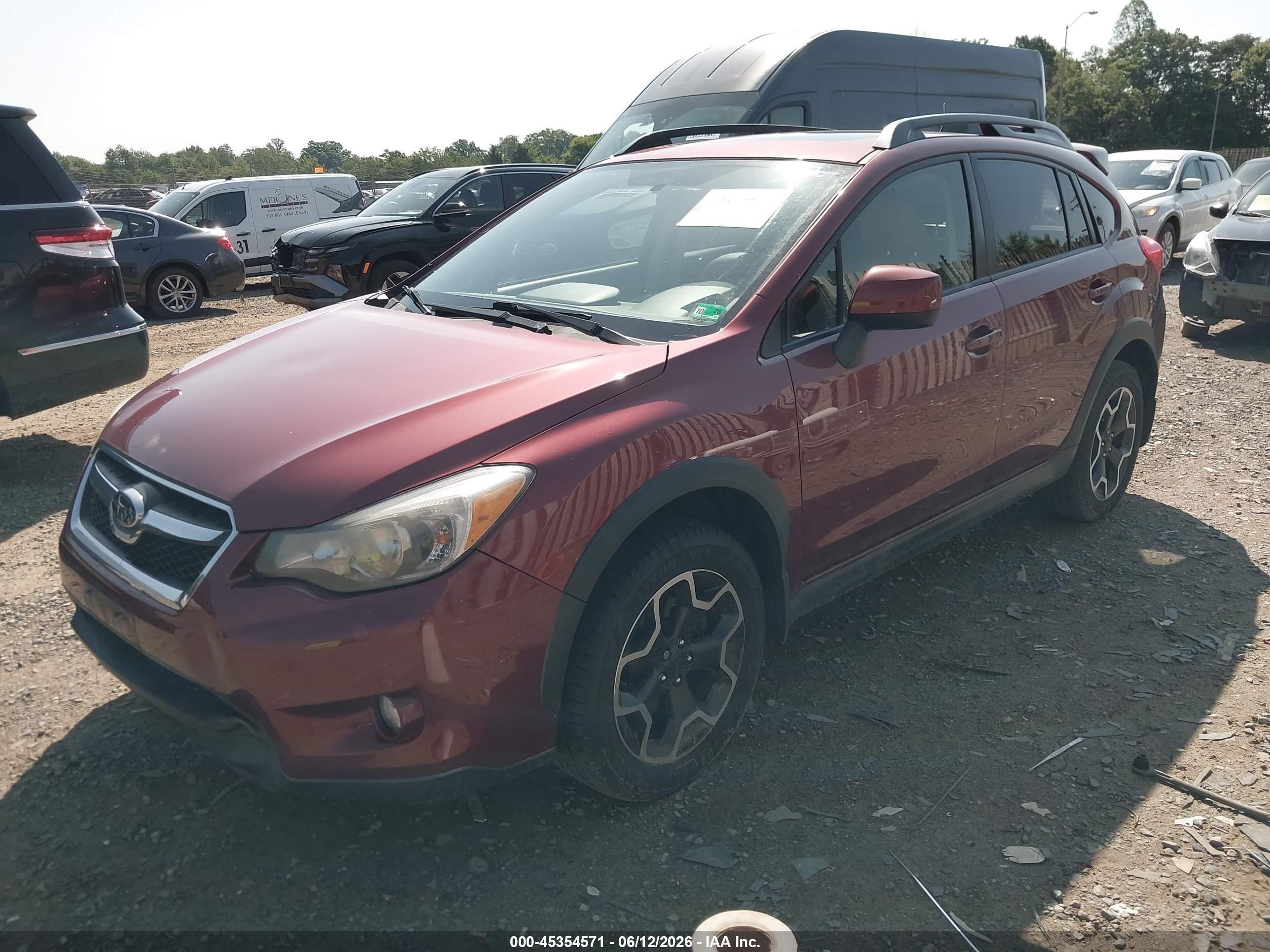 2014 Subaru Xv Crosstrek 2.0i Limited Burgundy vin: JF2GPAKC0E8214276