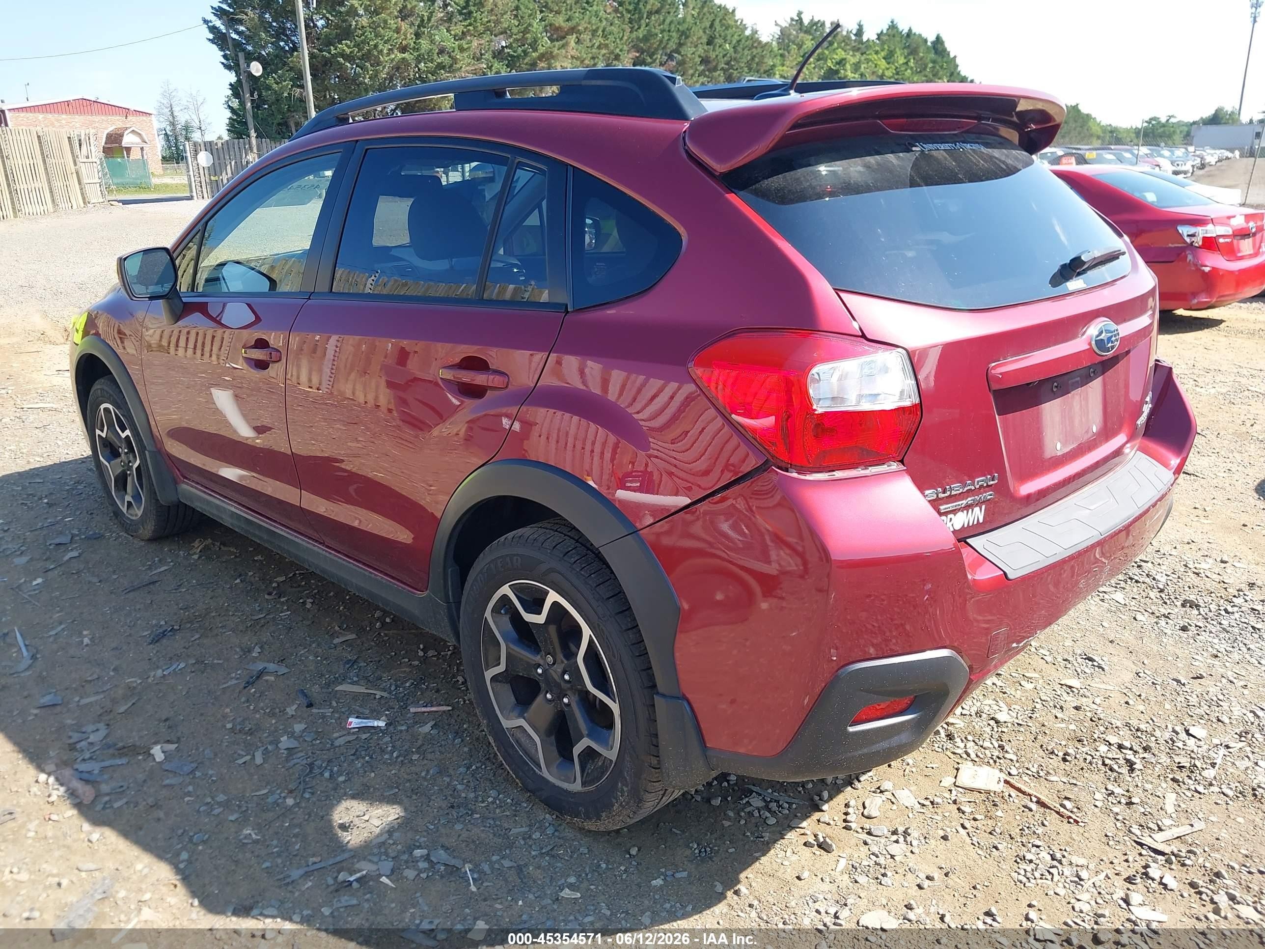 2014 Subaru Xv Crosstrek 2.0i Limited Burgundy vin: JF2GPAKC0E8214276