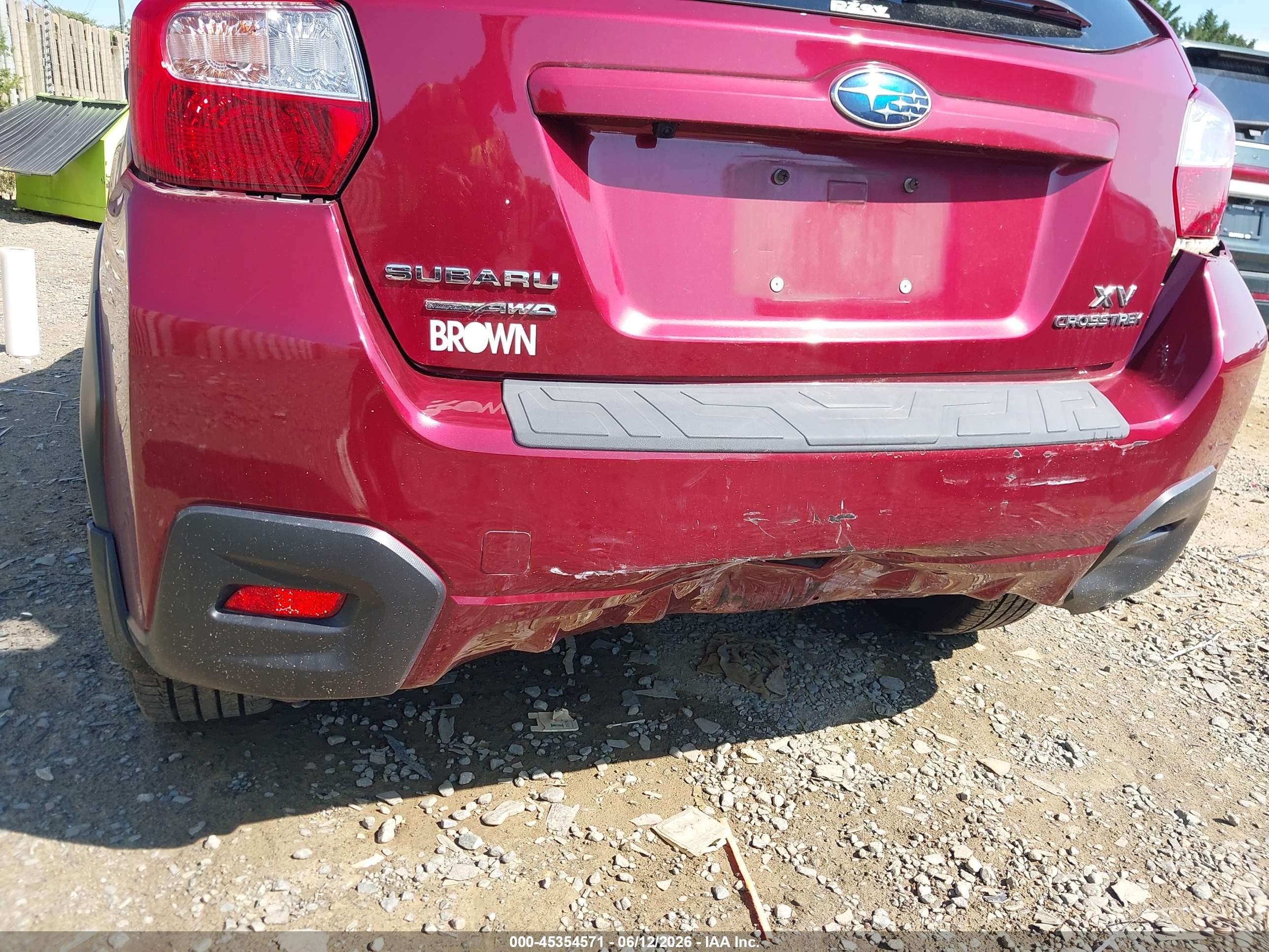 2014 Subaru Xv Crosstrek 2.0i Limited Burgundy vin: JF2GPAKC0E8214276