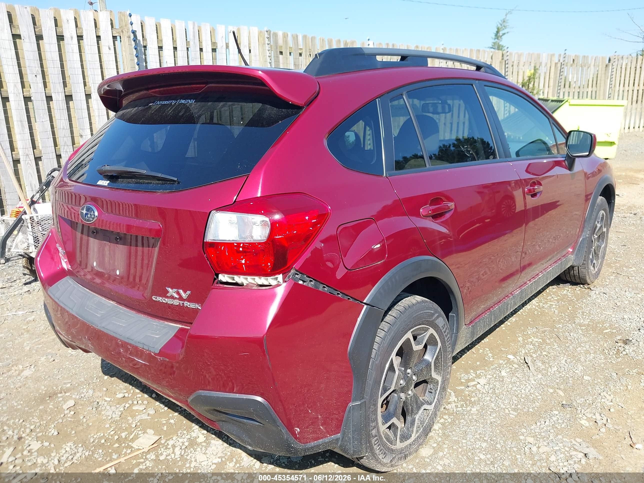 2014 Subaru Xv Crosstrek 2.0i Limited Burgundy vin: JF2GPAKC0E8214276