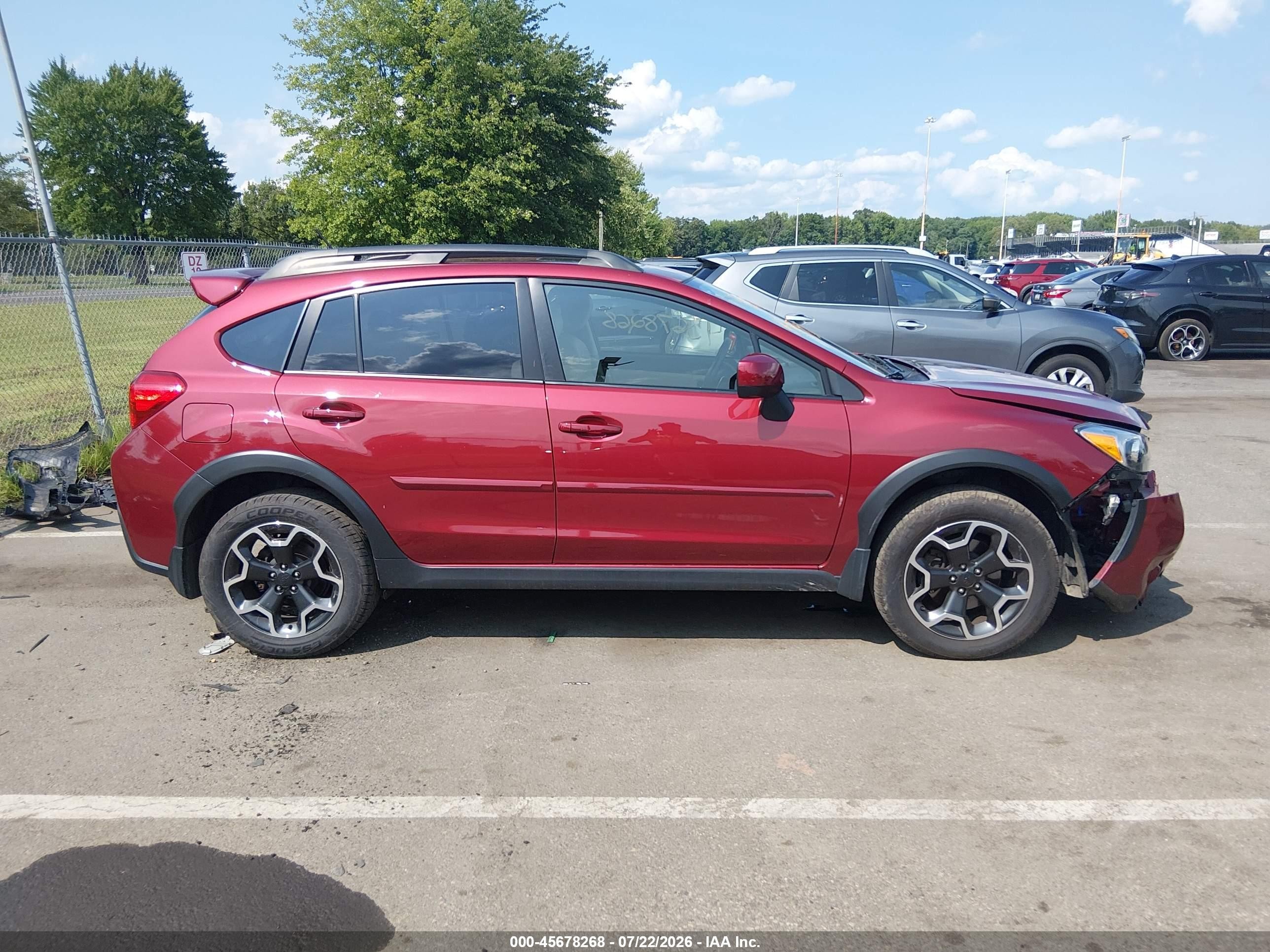 2014 Subaru Xv Crosstrek 2.0i Limited Красный vin: JF2GPAKC0E8284800
