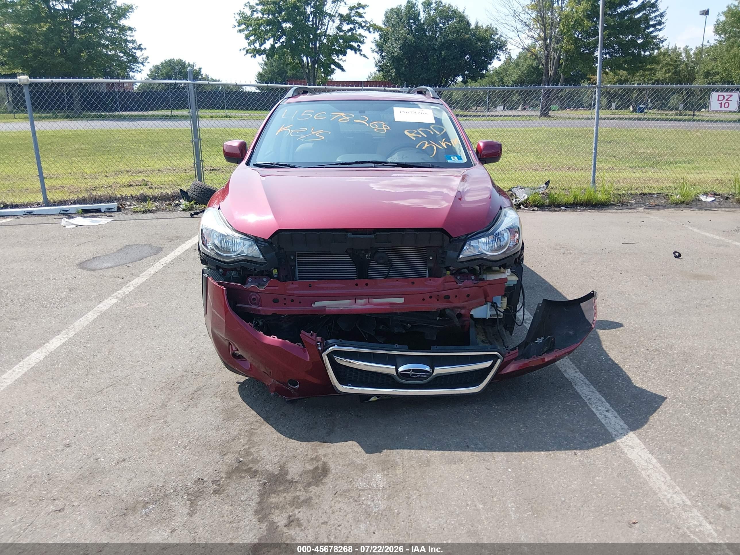 2014 Subaru Xv Crosstrek 2.0i Limited Красный vin: JF2GPAKC0E8284800