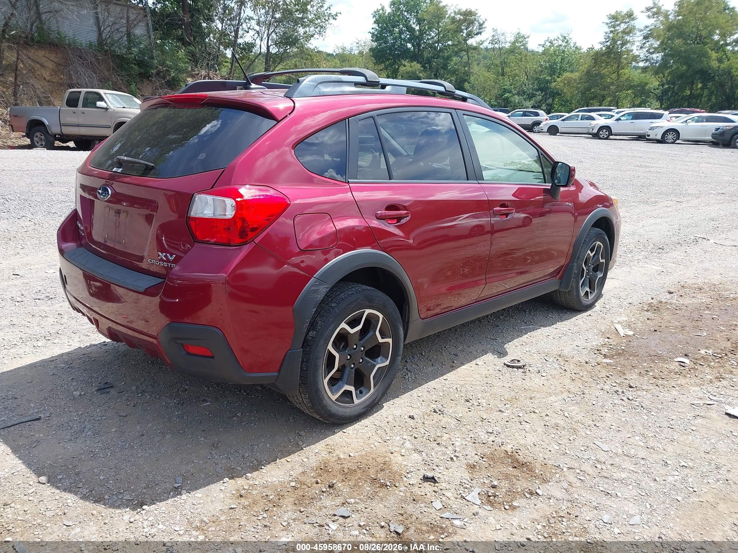2014 Subaru Xv Crosstrek 2.0i Limited Maroon vin: JF2GPAKC2E8346214
