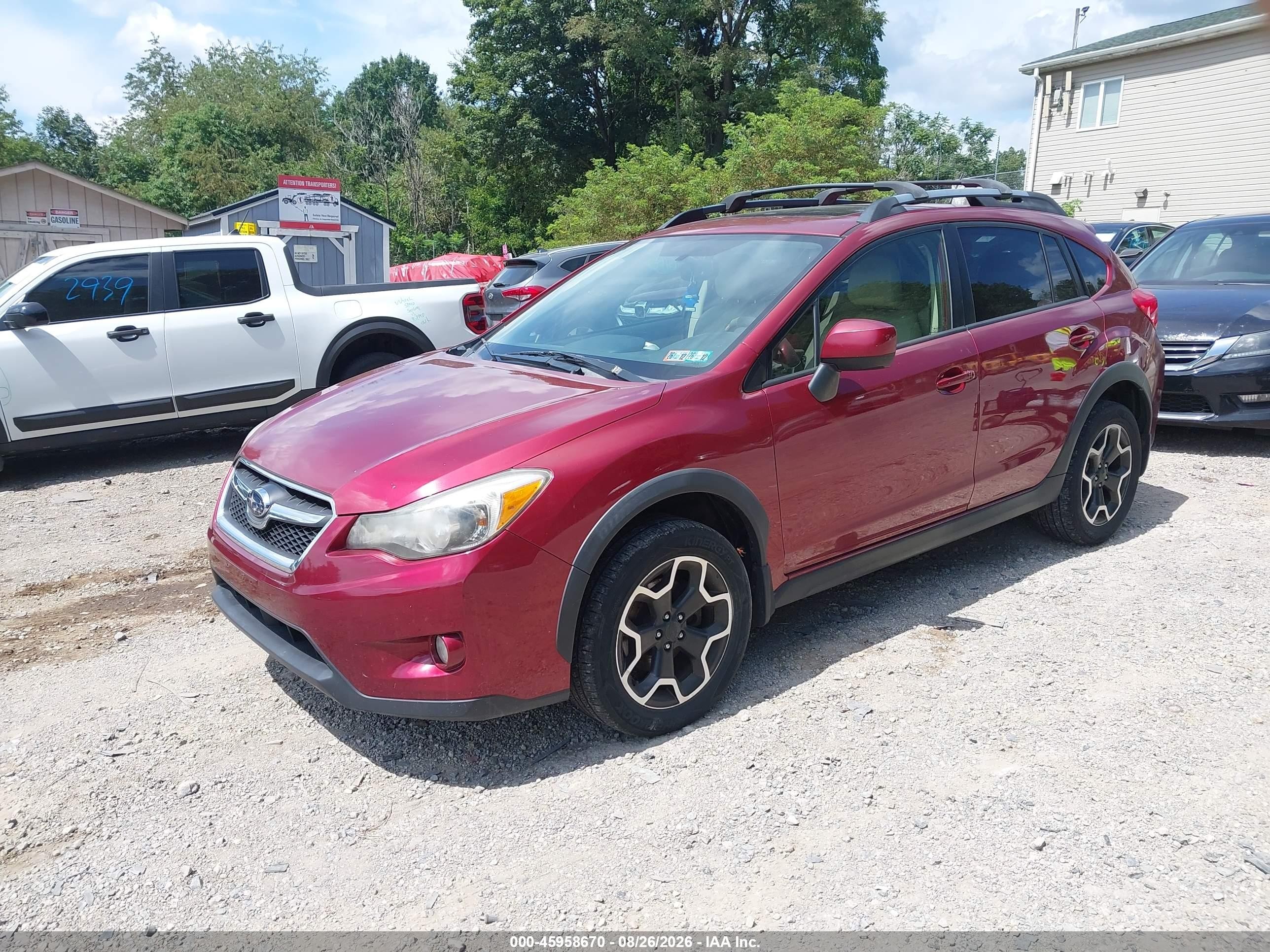 2014 Subaru Xv Crosstrek 2.0i Limited Maroon vin: JF2GPAKC2E8346214
