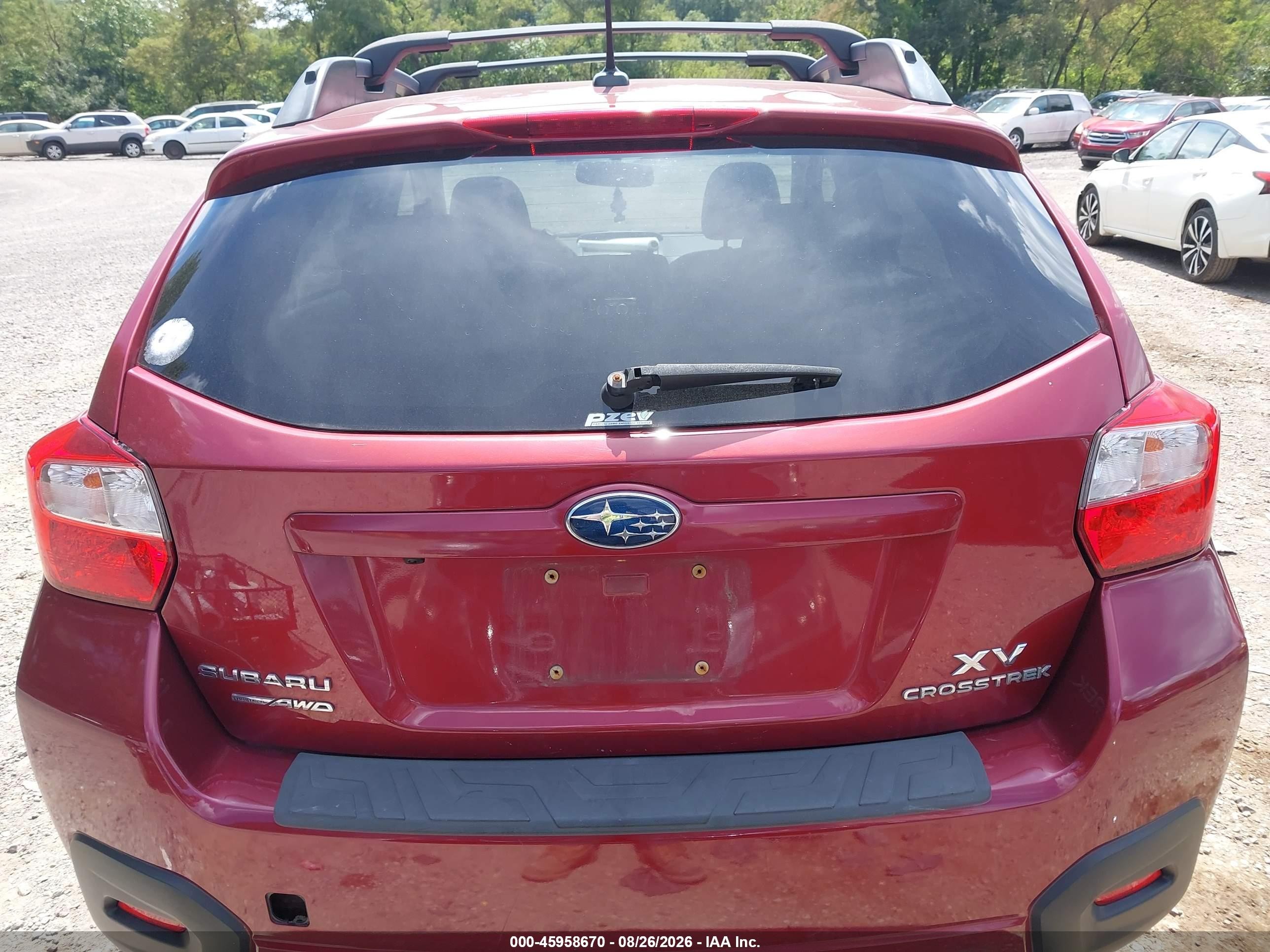 2014 Subaru Xv Crosstrek 2.0i Limited Maroon vin: JF2GPAKC2E8346214