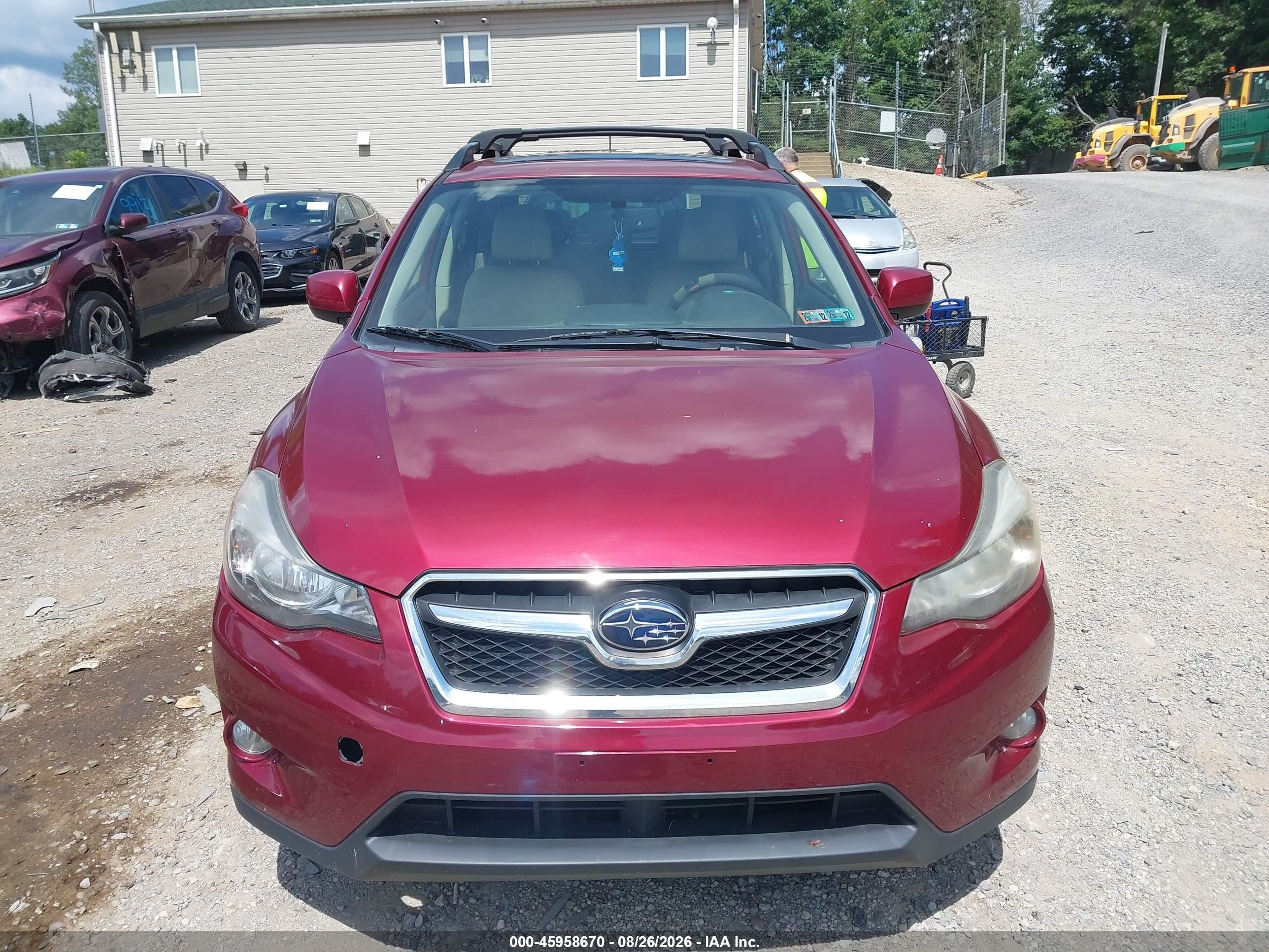2014 Subaru Xv Crosstrek 2.0i Limited Maroon vin: JF2GPAKC2E8346214