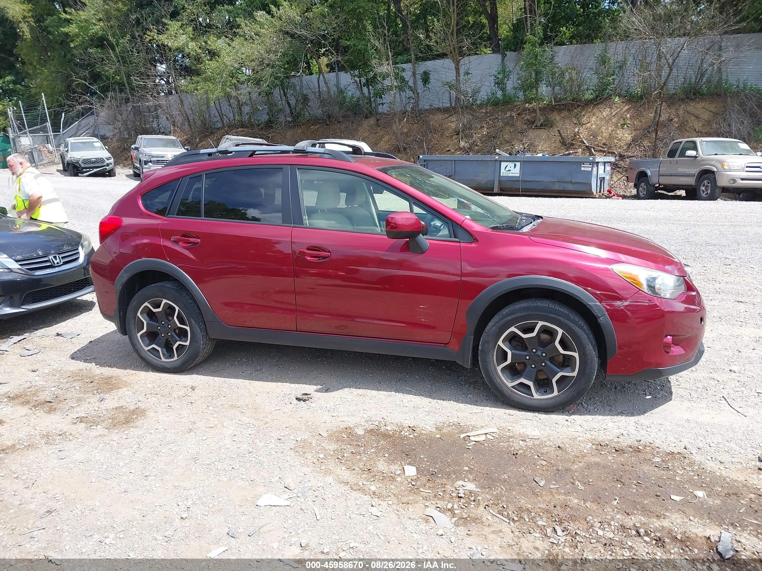 2014 Subaru Xv Crosstrek 2.0i Limited Maroon vin: JF2GPAKC2E8346214